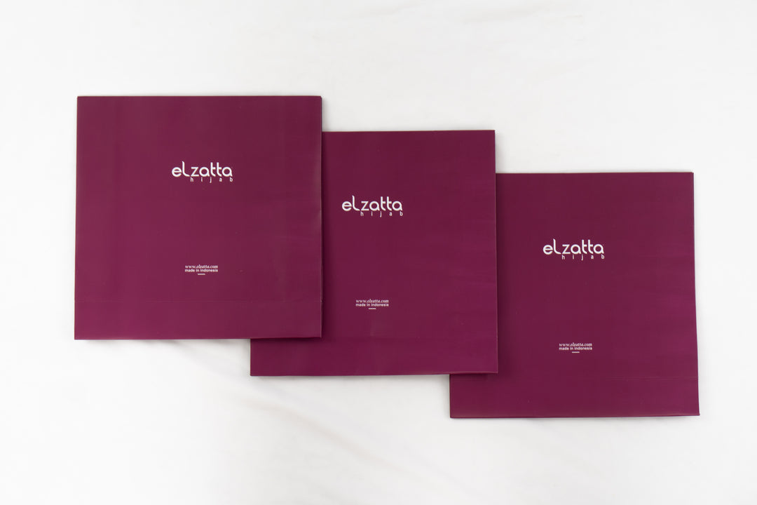 Elzatta Mini Paper Bag Abu Silver