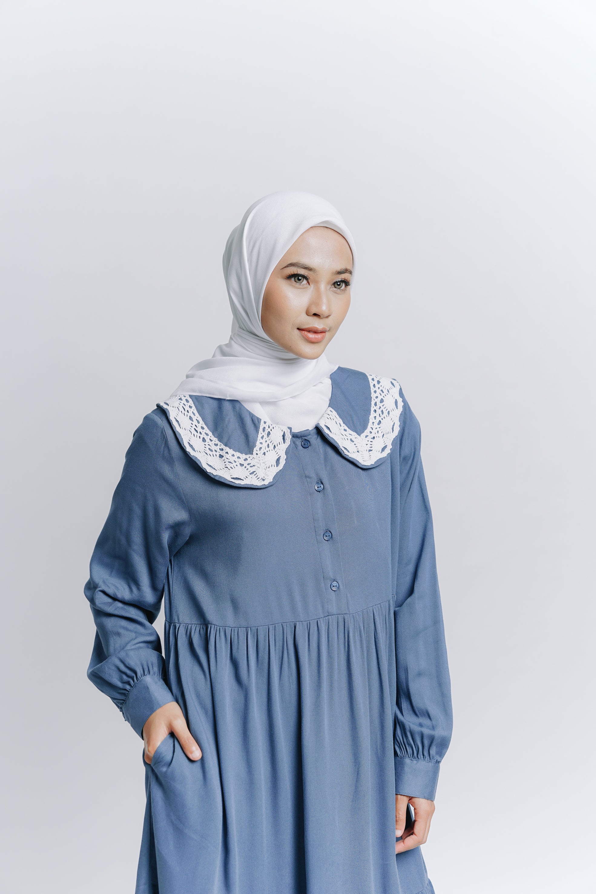 Elzatta Mini Dress Alwanira - Denim
