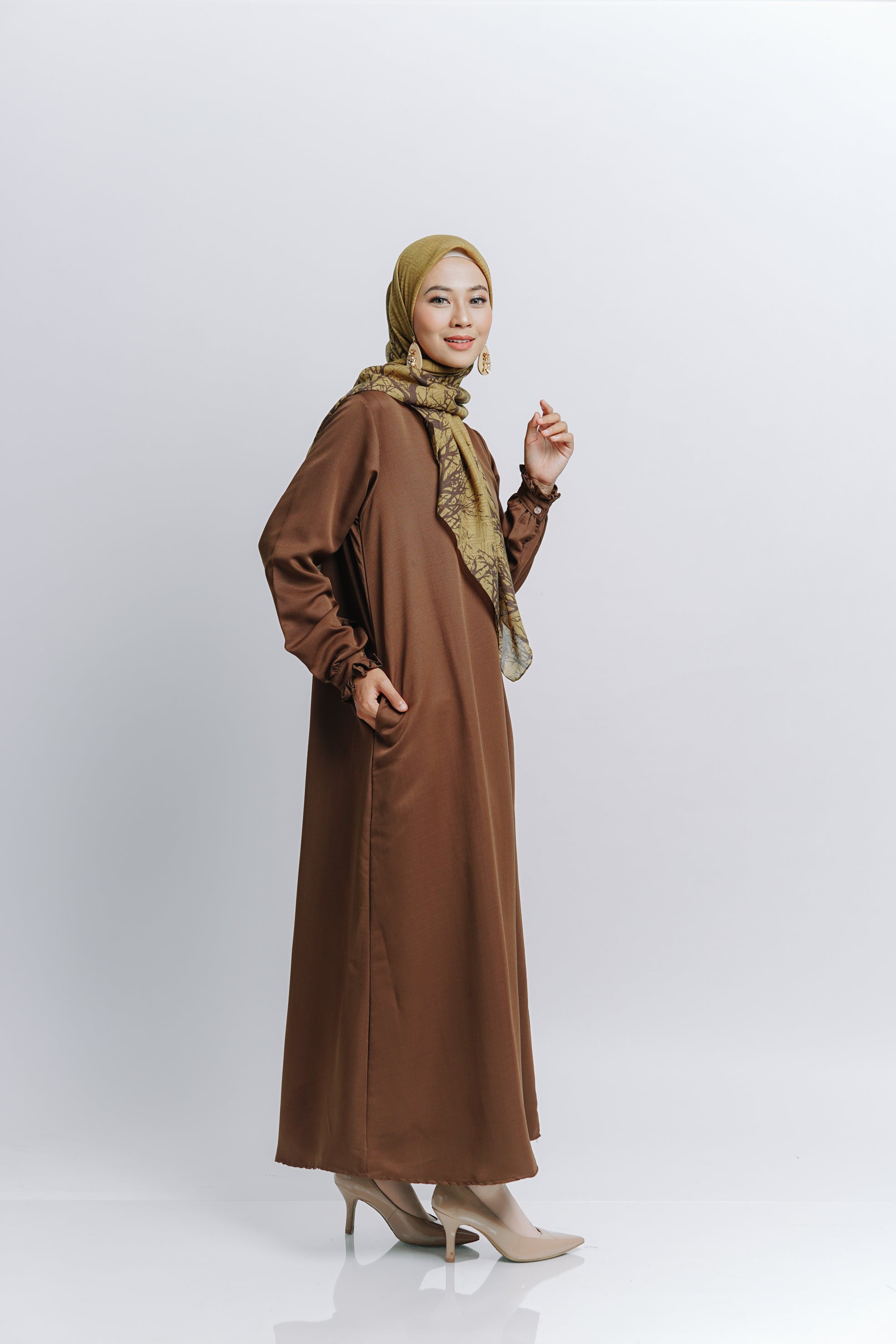 Elzatta Gamis Nayela - Dark Brown