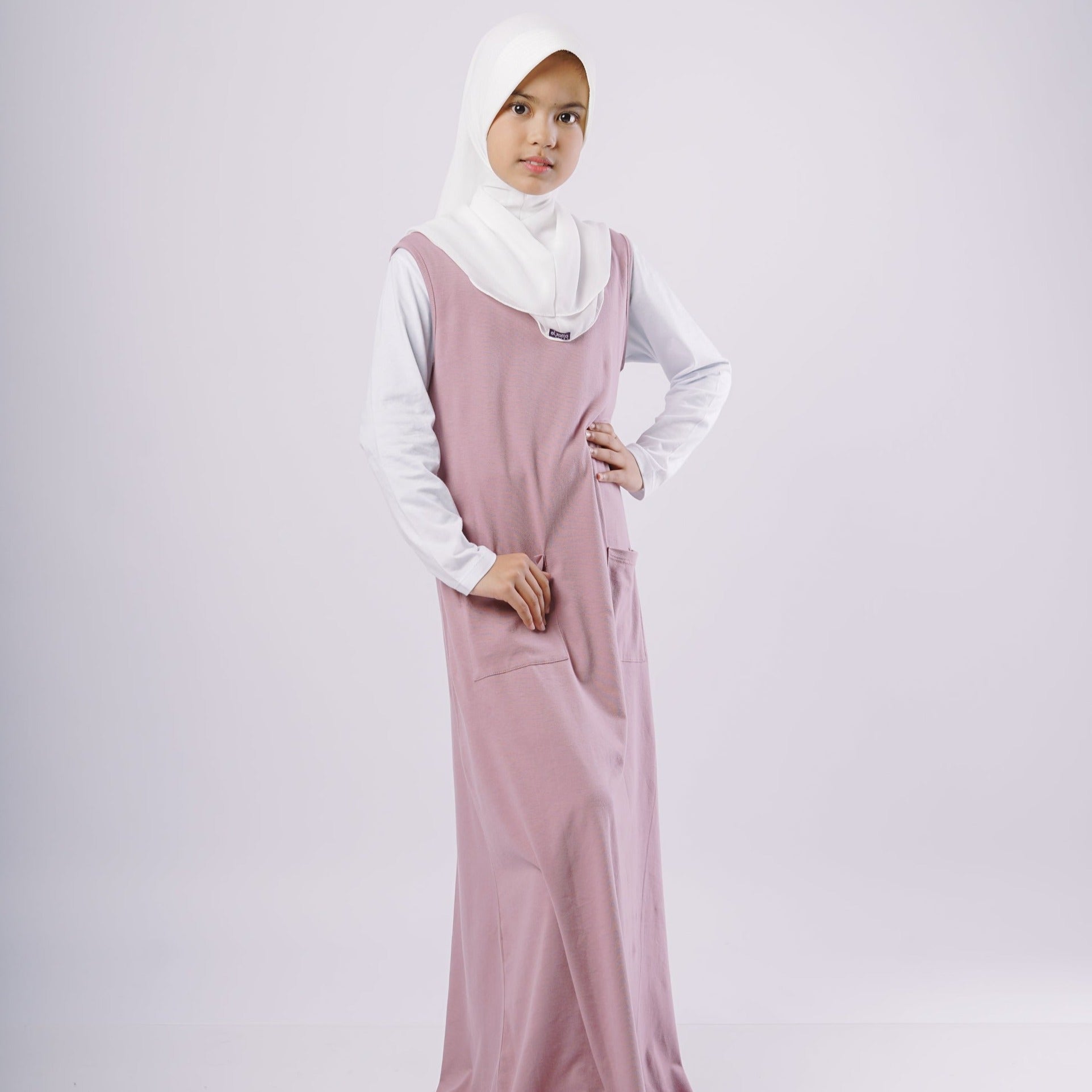 Gamis Knit Sleeveless Anak - Ungu