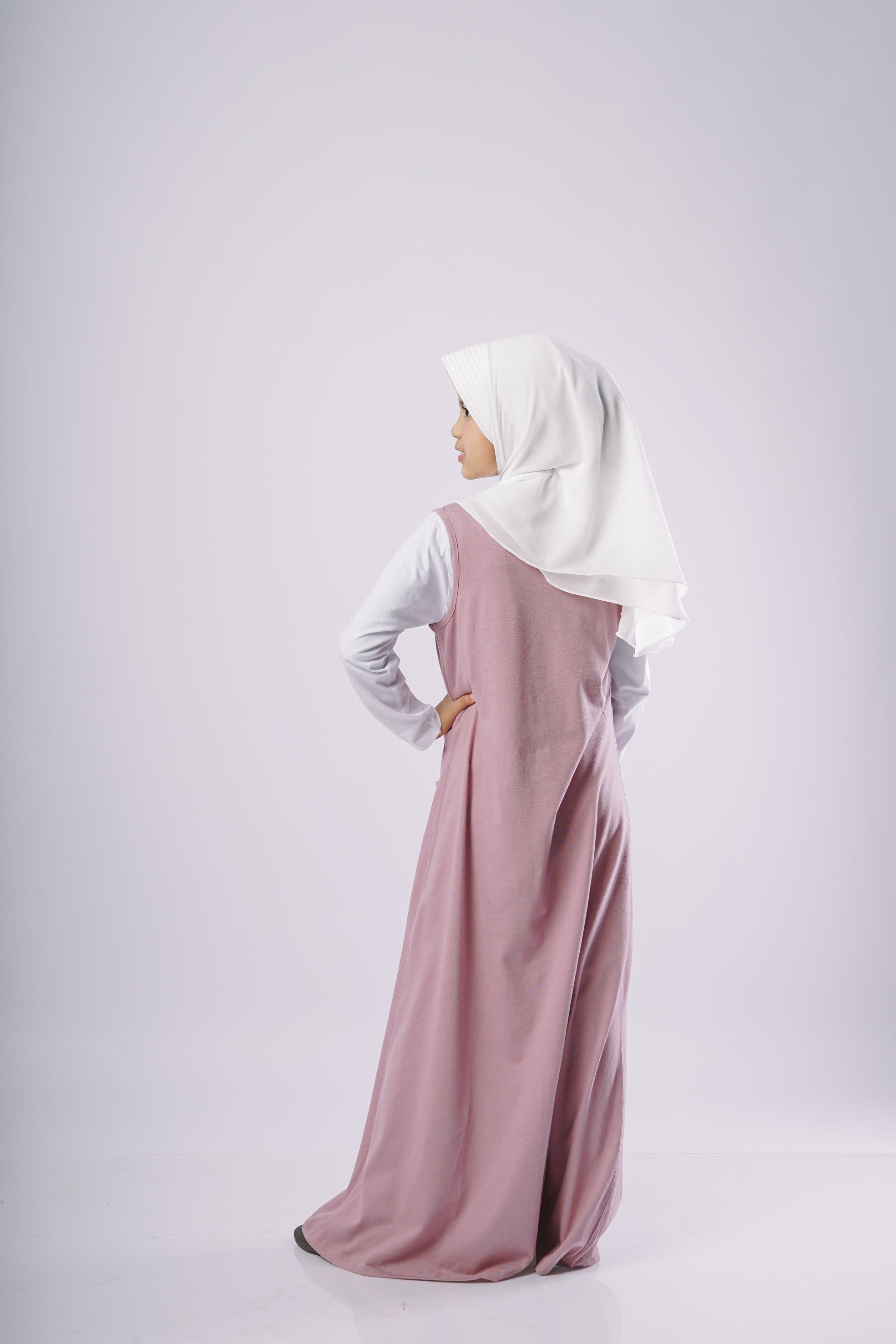 Gamis Knit Sleeveless Anak - Ungu