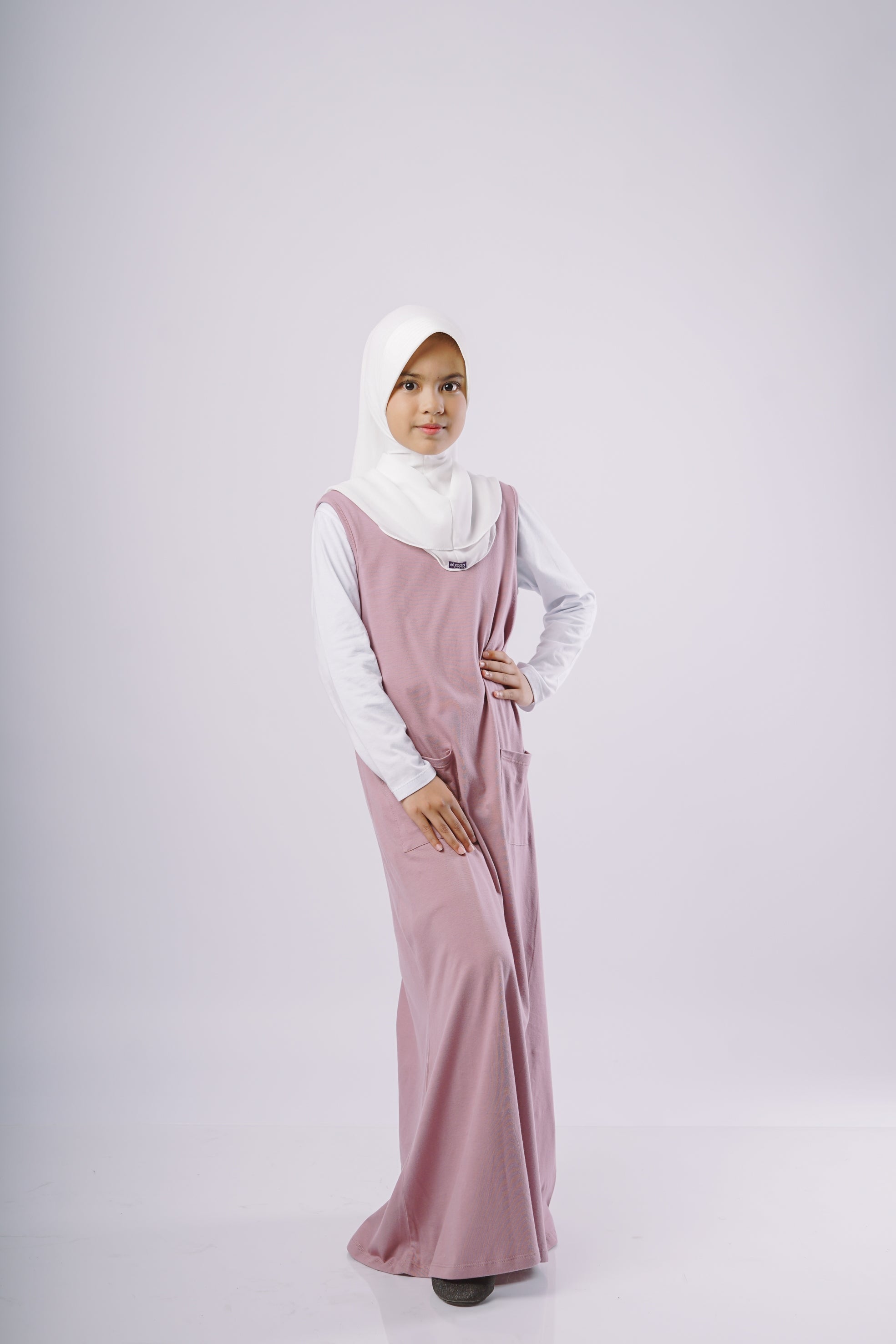 Gamis Knit Sleeveless Anak - Ungu