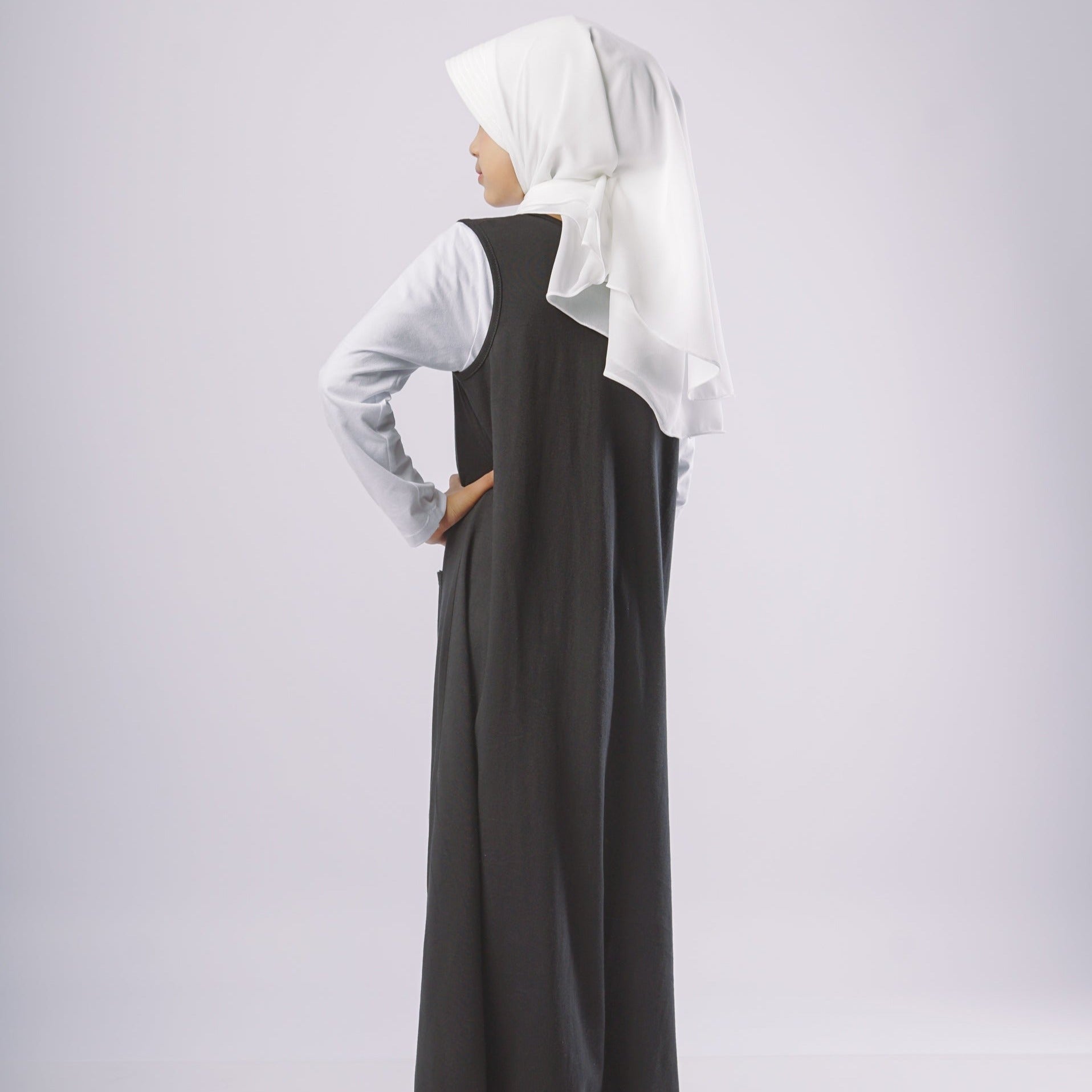 Gamis Knit Sleeveless Anak - Hitam