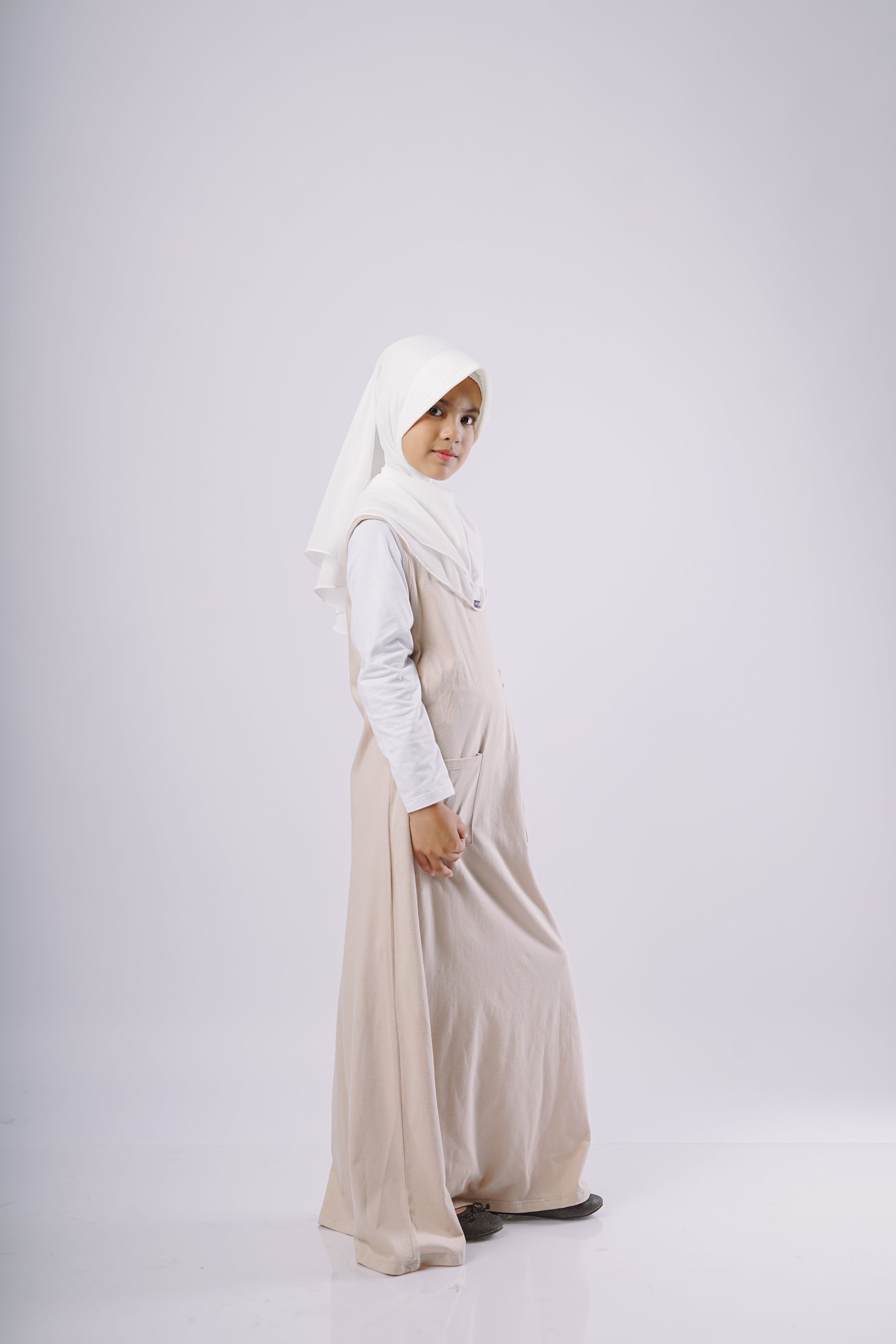 Gamis Knit Sleeveless Anak - Mocca