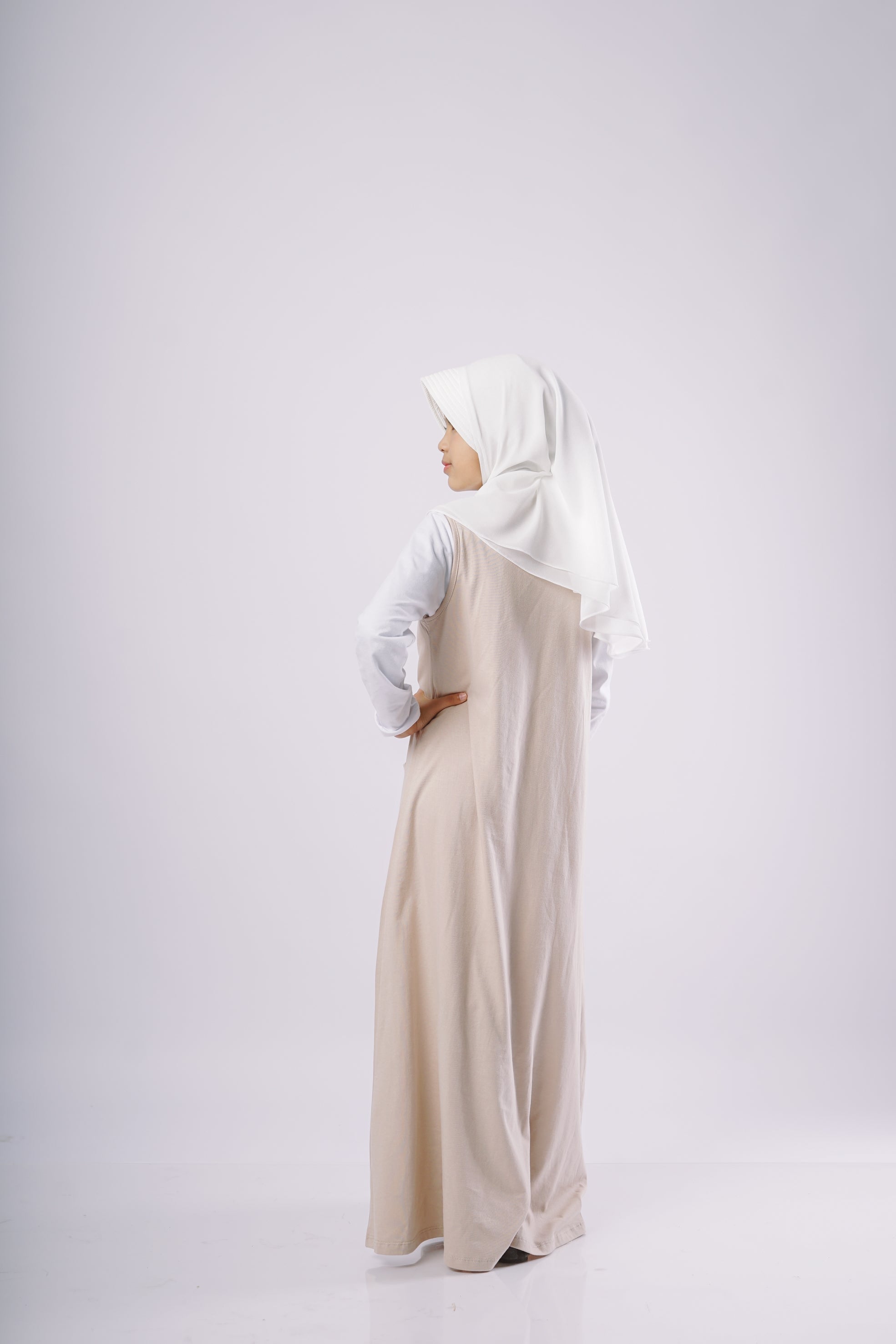 Gamis Knit Sleeveless Anak - Mocca