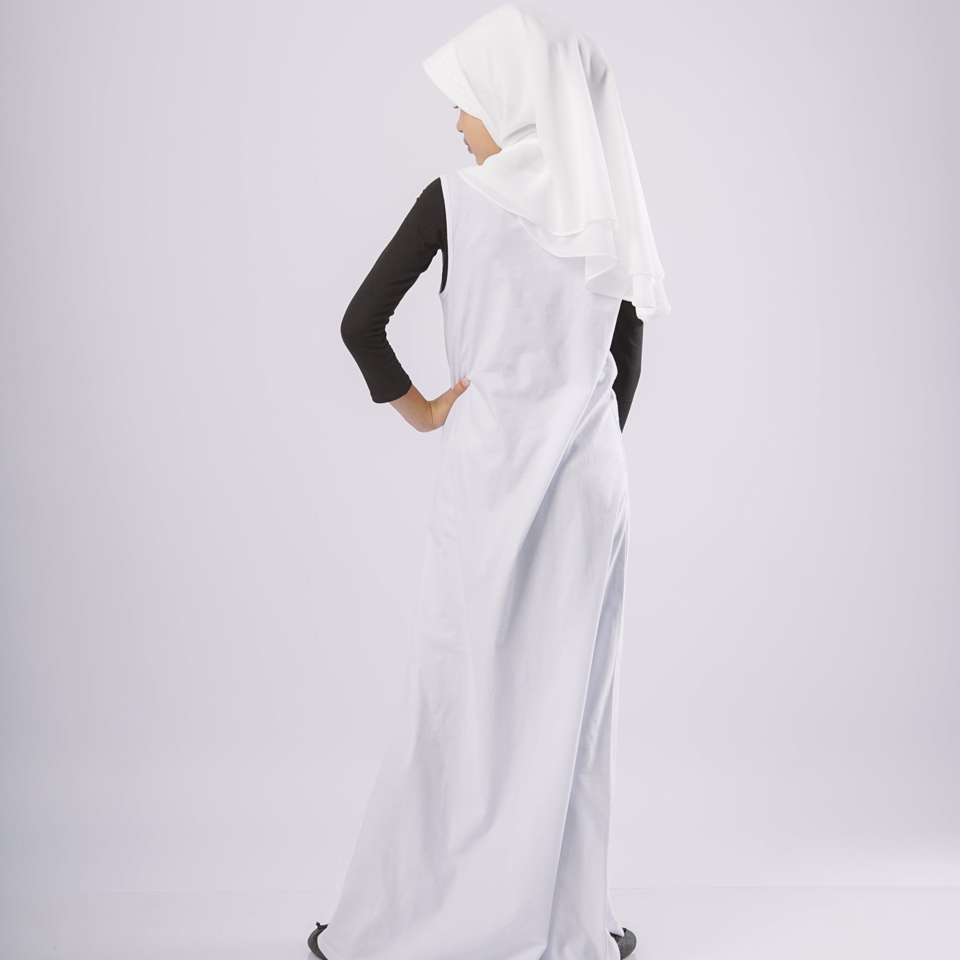 Gamis Knit Sleeveless Anak - Putih