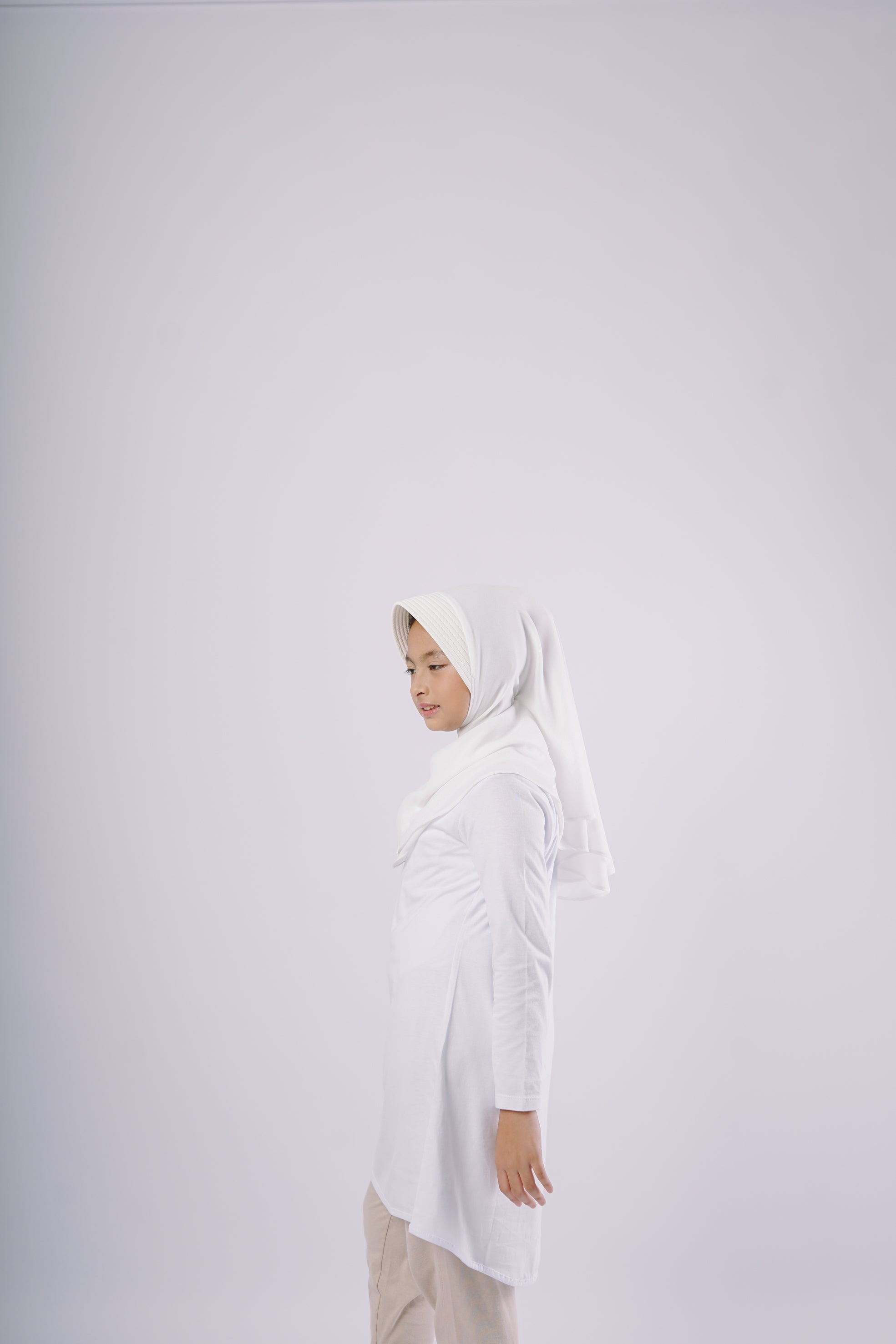 Elzatta Kids Tunik Knit Basic Anak - Putih