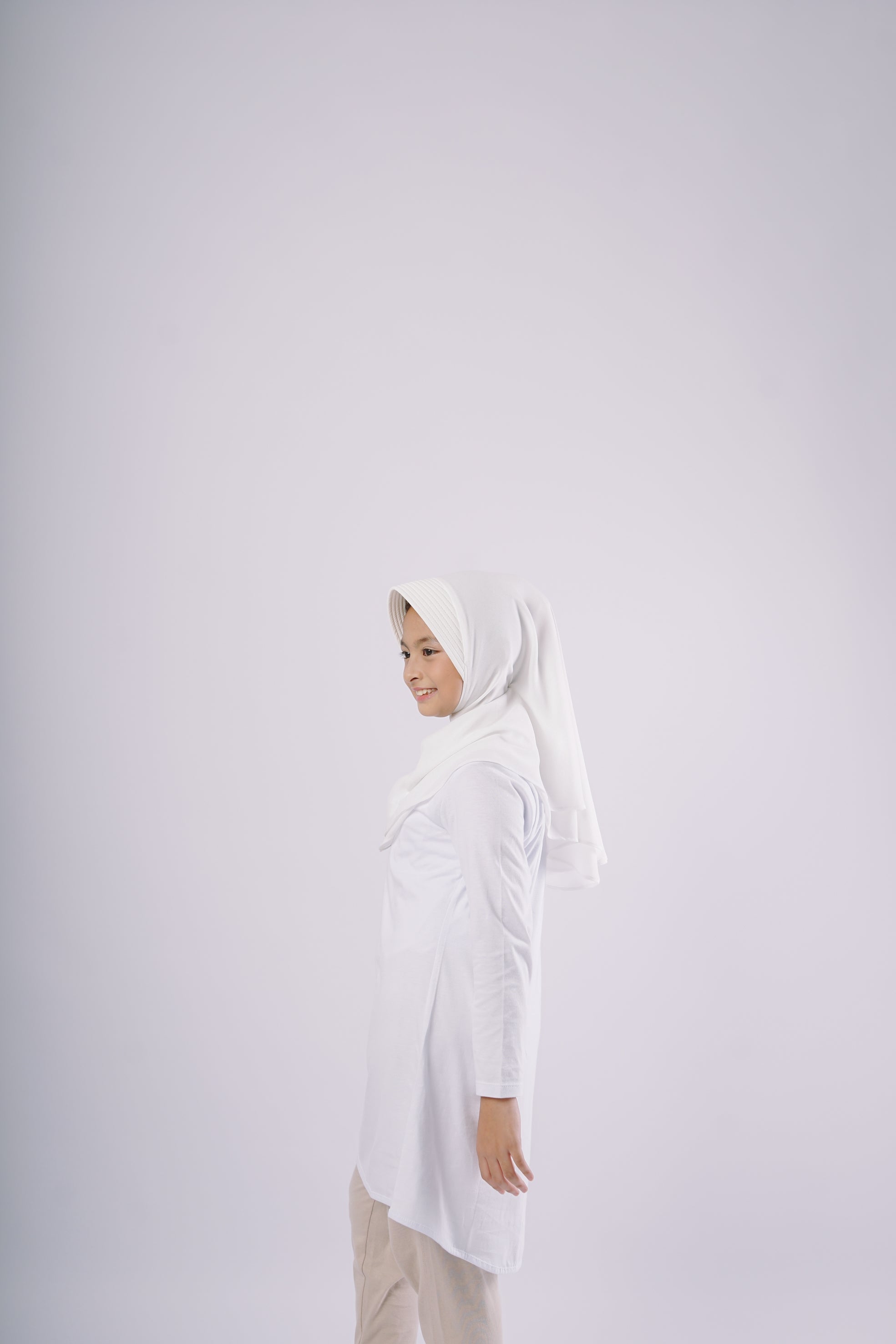 Elzatta Kids Tunik Knit Basic Anak - Putih