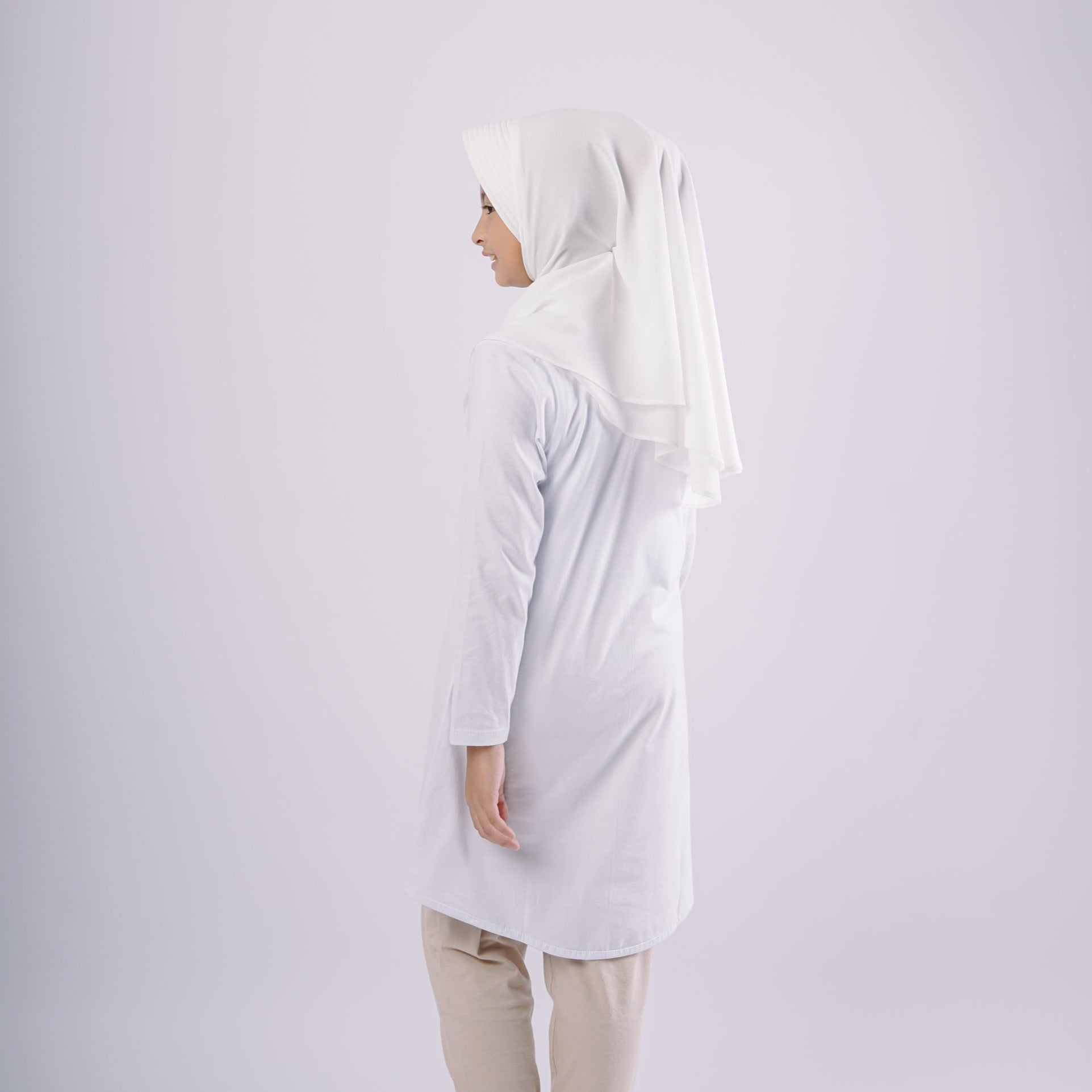 Elzatta Kids Tunik Knit Basic Anak - Putih
