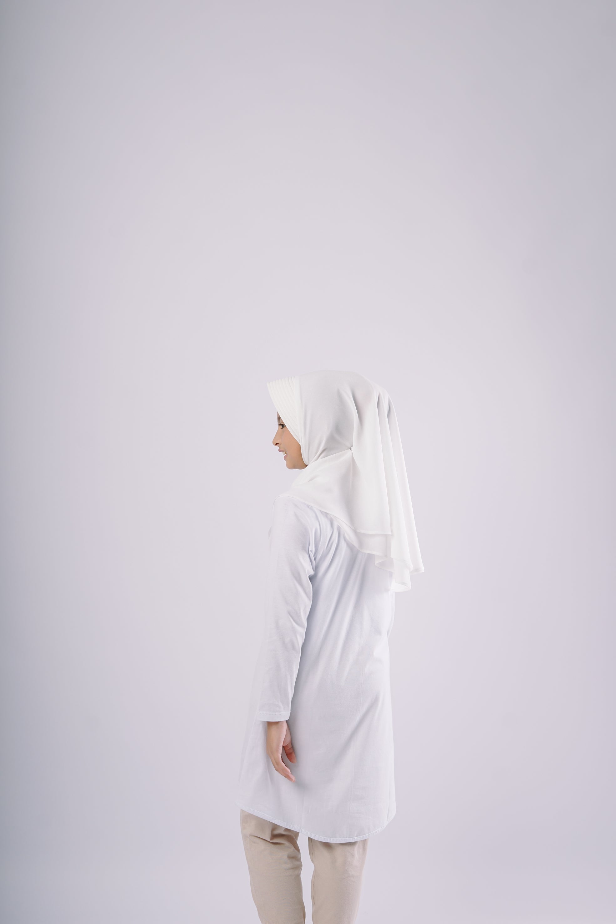 Elzatta Kids Tunik Knit Basic Anak - Putih