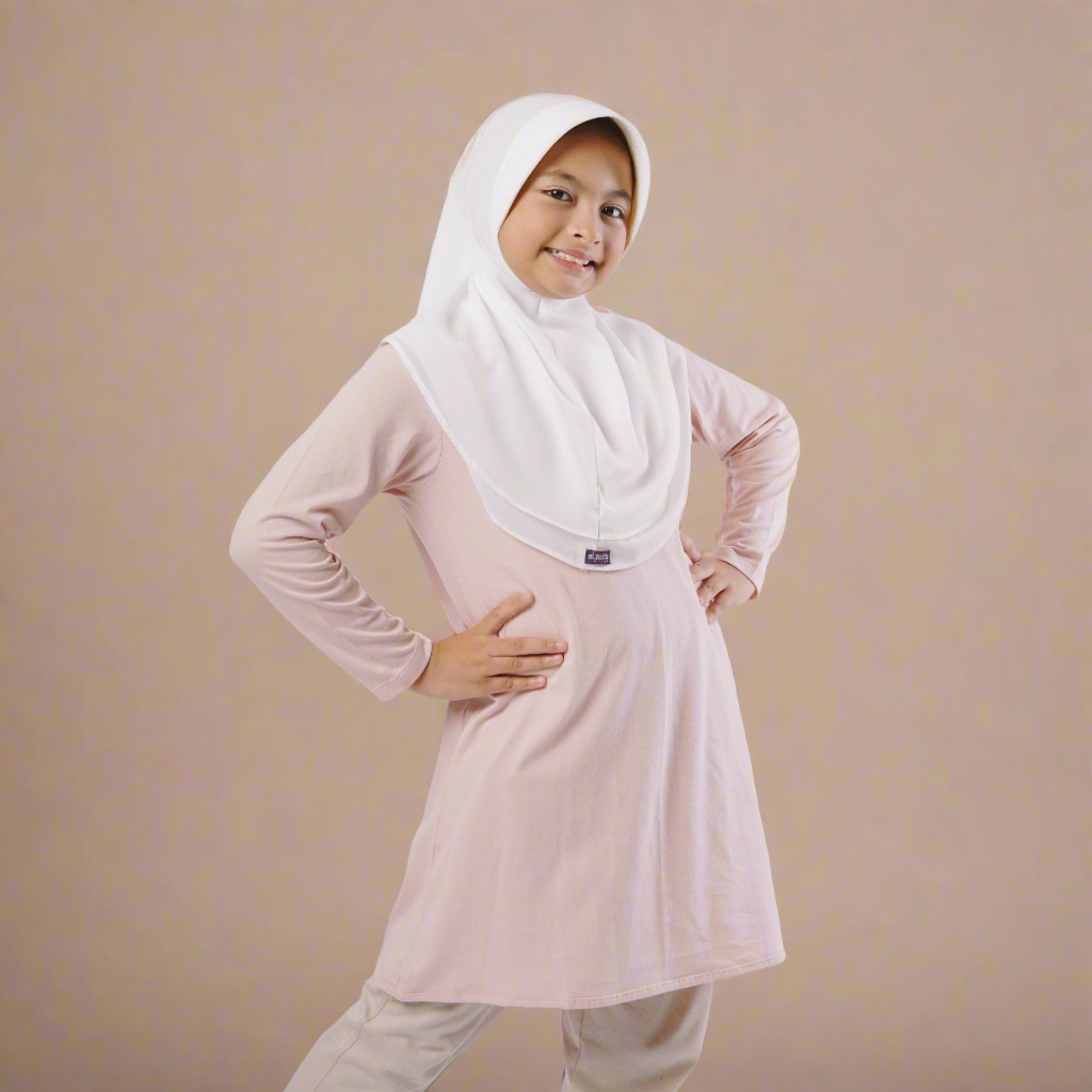 Elzatta Kids Tunik Knit Basic Anak - Dusty Pink