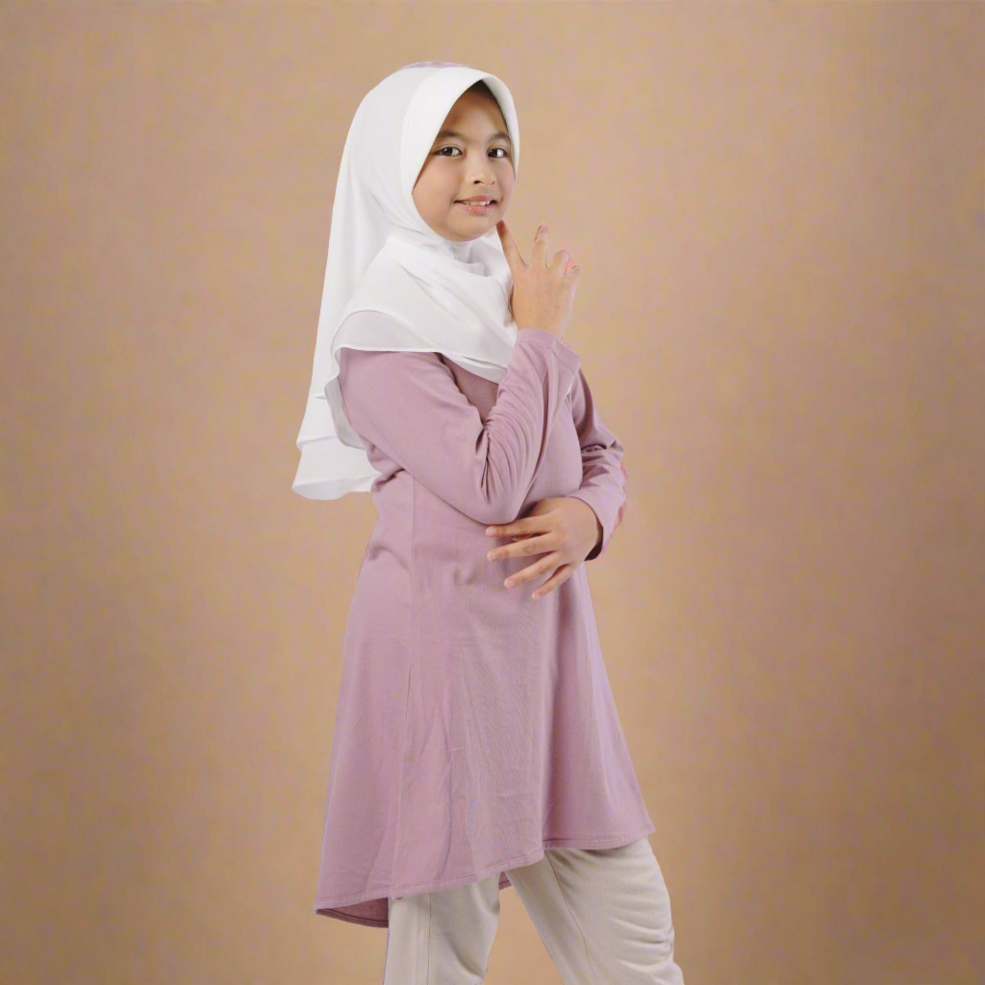 Elzatta Kids Tunik Knit Basic Anak - Ungu