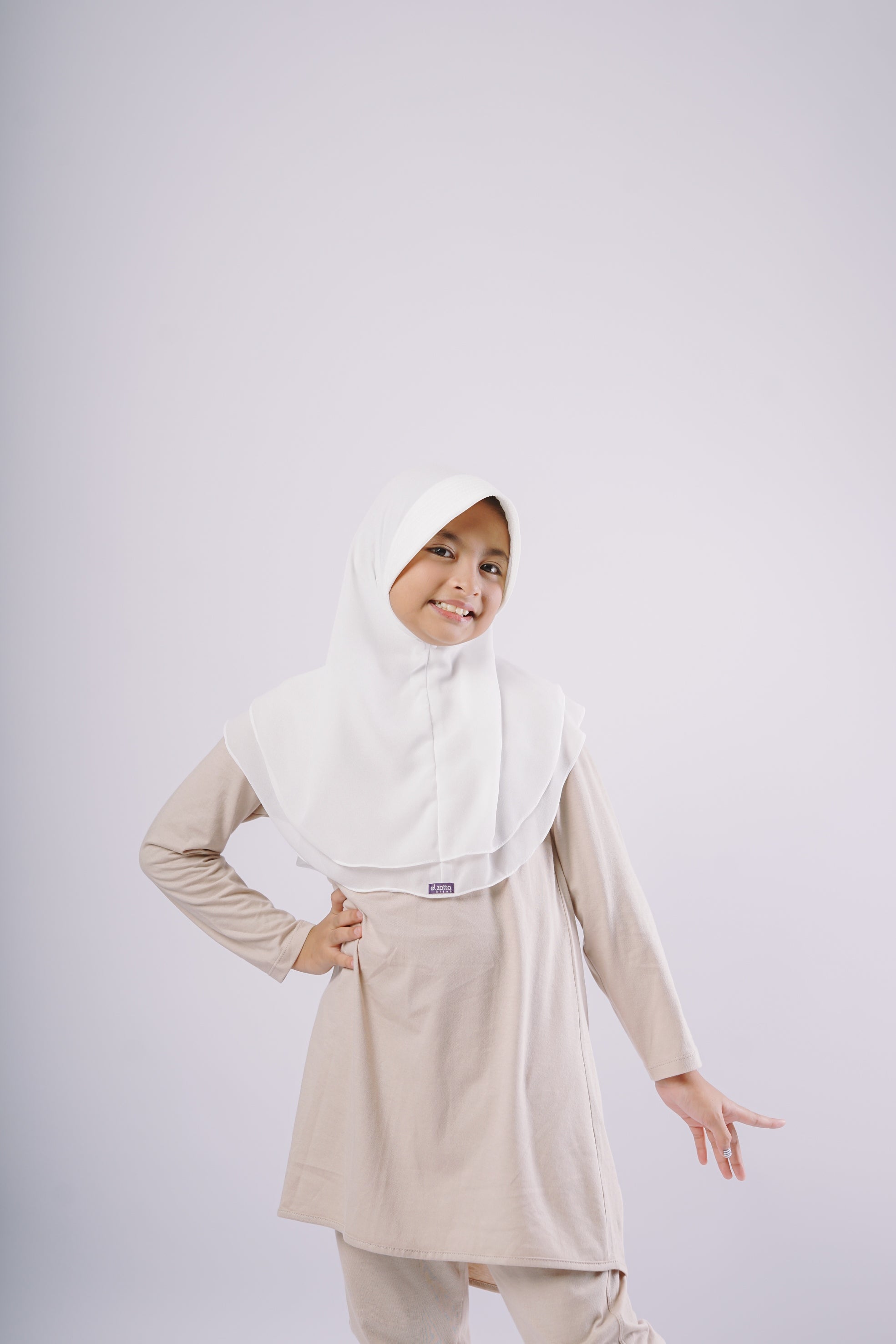 Elzatta Kids Tunik Knit Basic Anak - Mocca