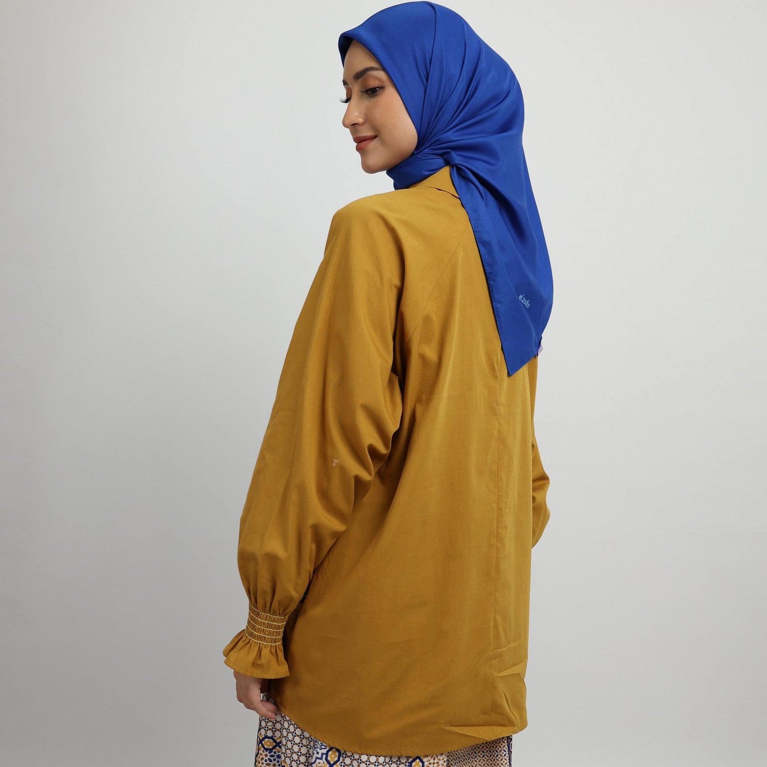 Elzatta M Tunik Katun Smock - Mustard