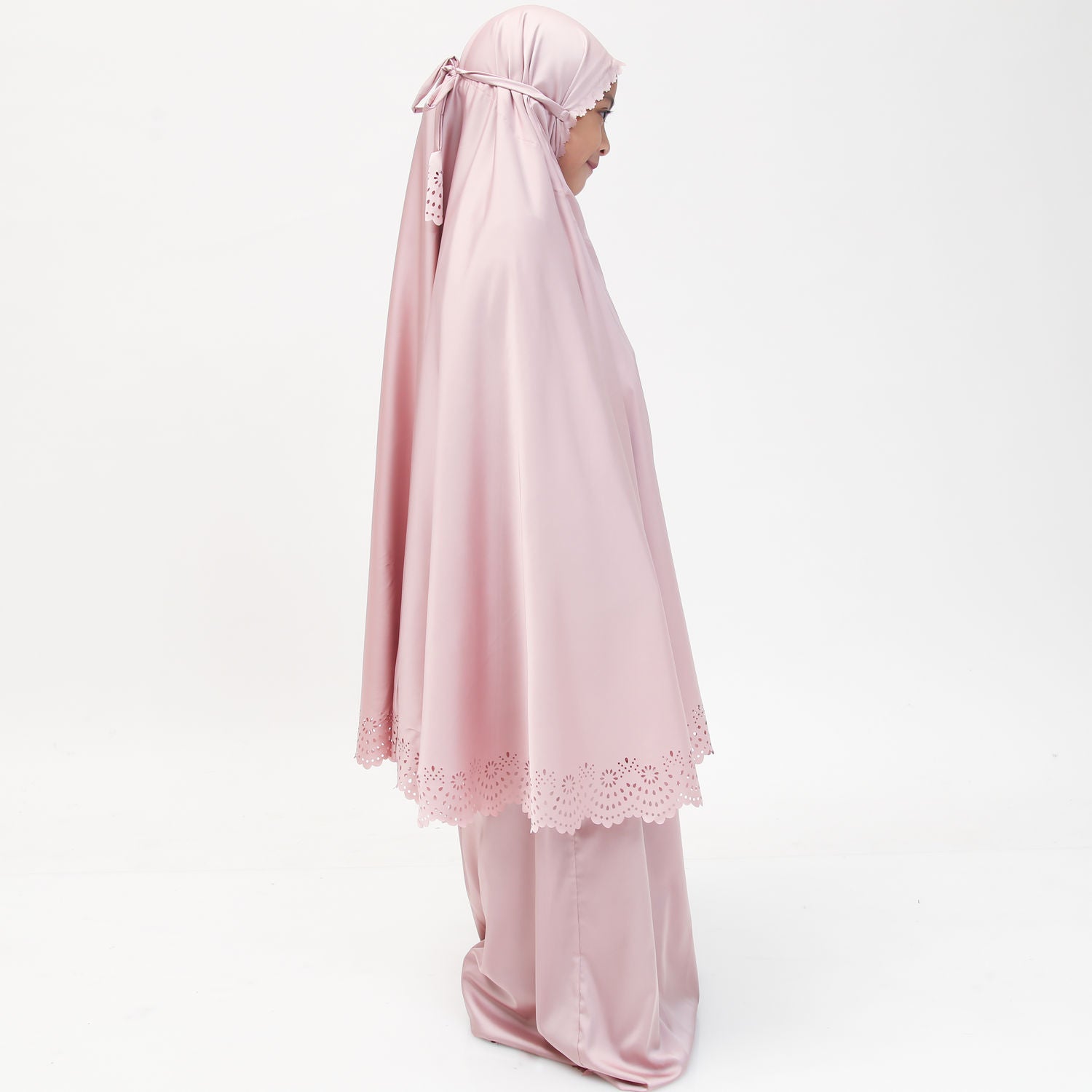 Elzatta Mukena Satin Anak - Pink