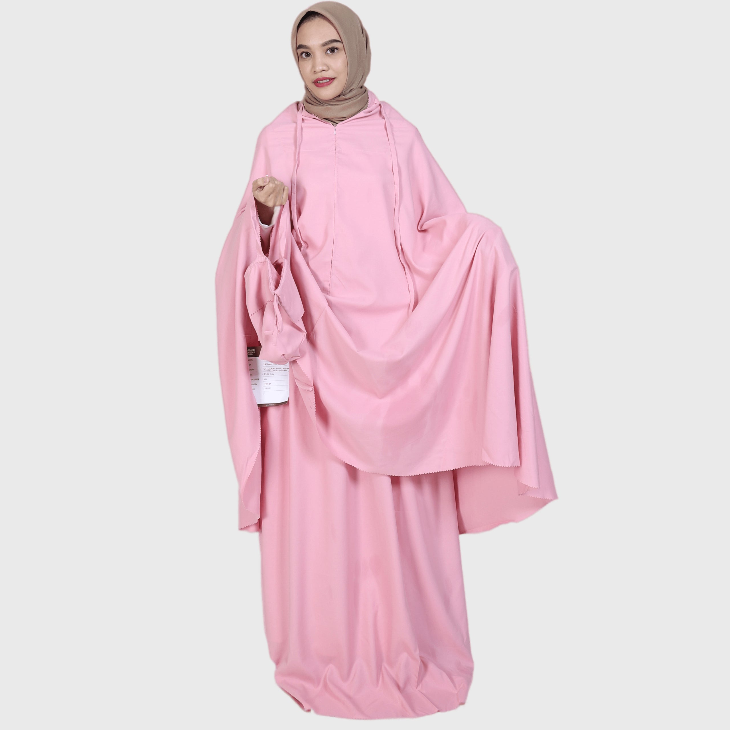 Elzatta Mukena Katun Laser Cut - Pink