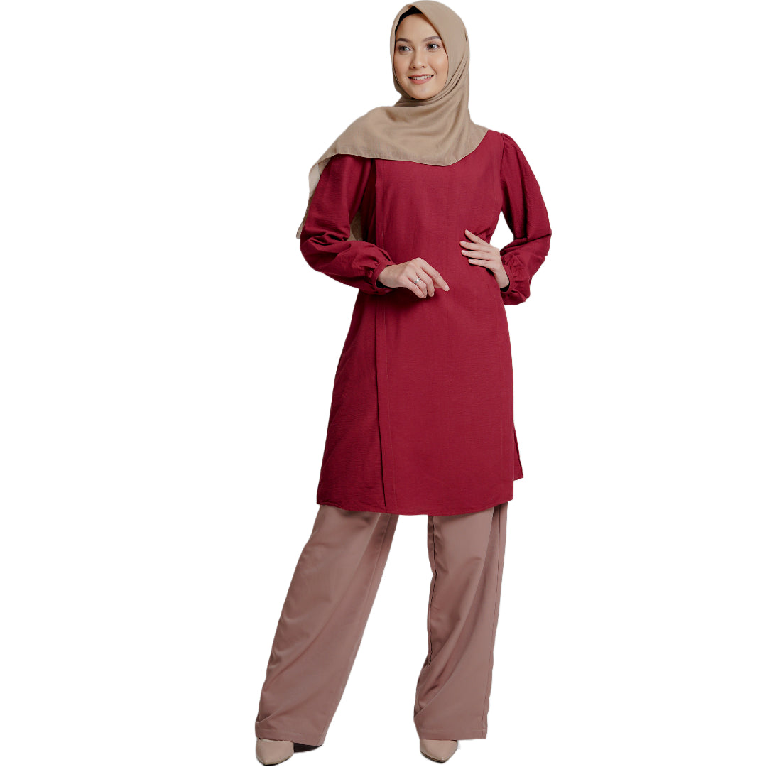 Elzatta Nursing Tunik Airflow - Maroon
