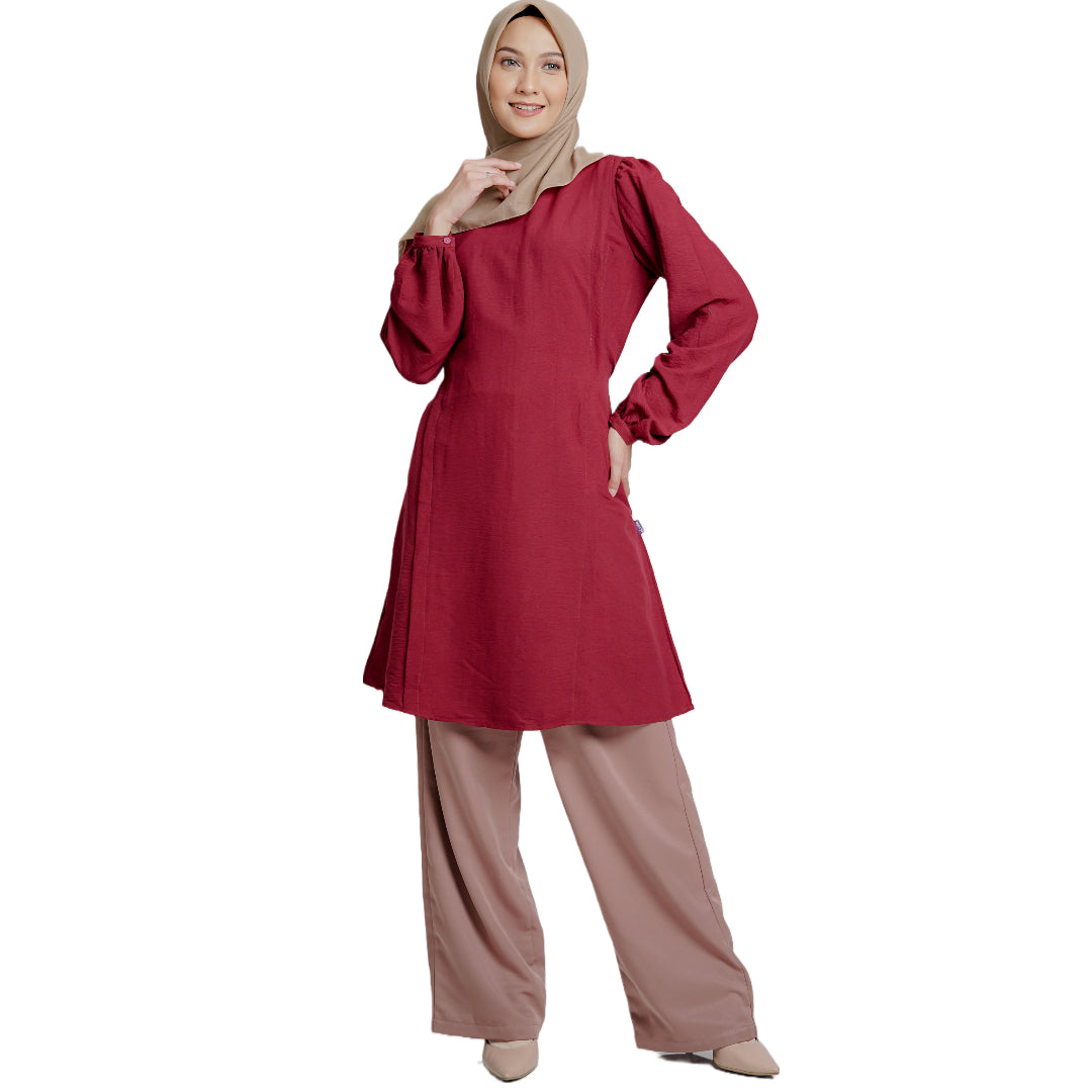 Elzatta Nursing Tunik Airflow - Maroon
