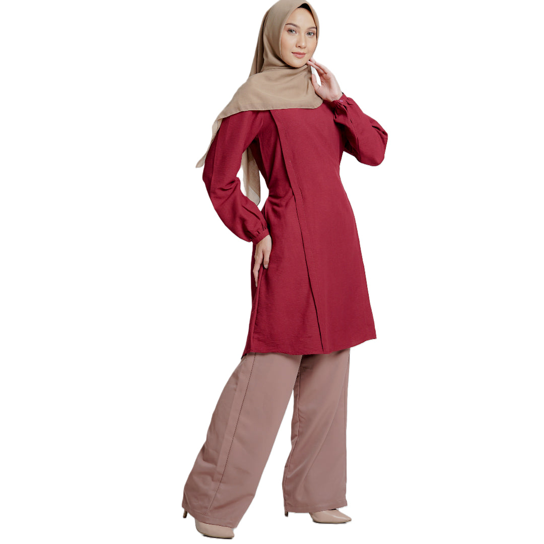 Elzatta Nursing Tunik Airflow - Maroon