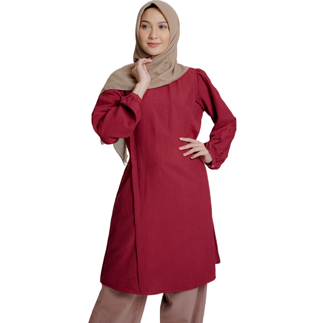 Elzatta Nursing Tunik Airflow - Maroon