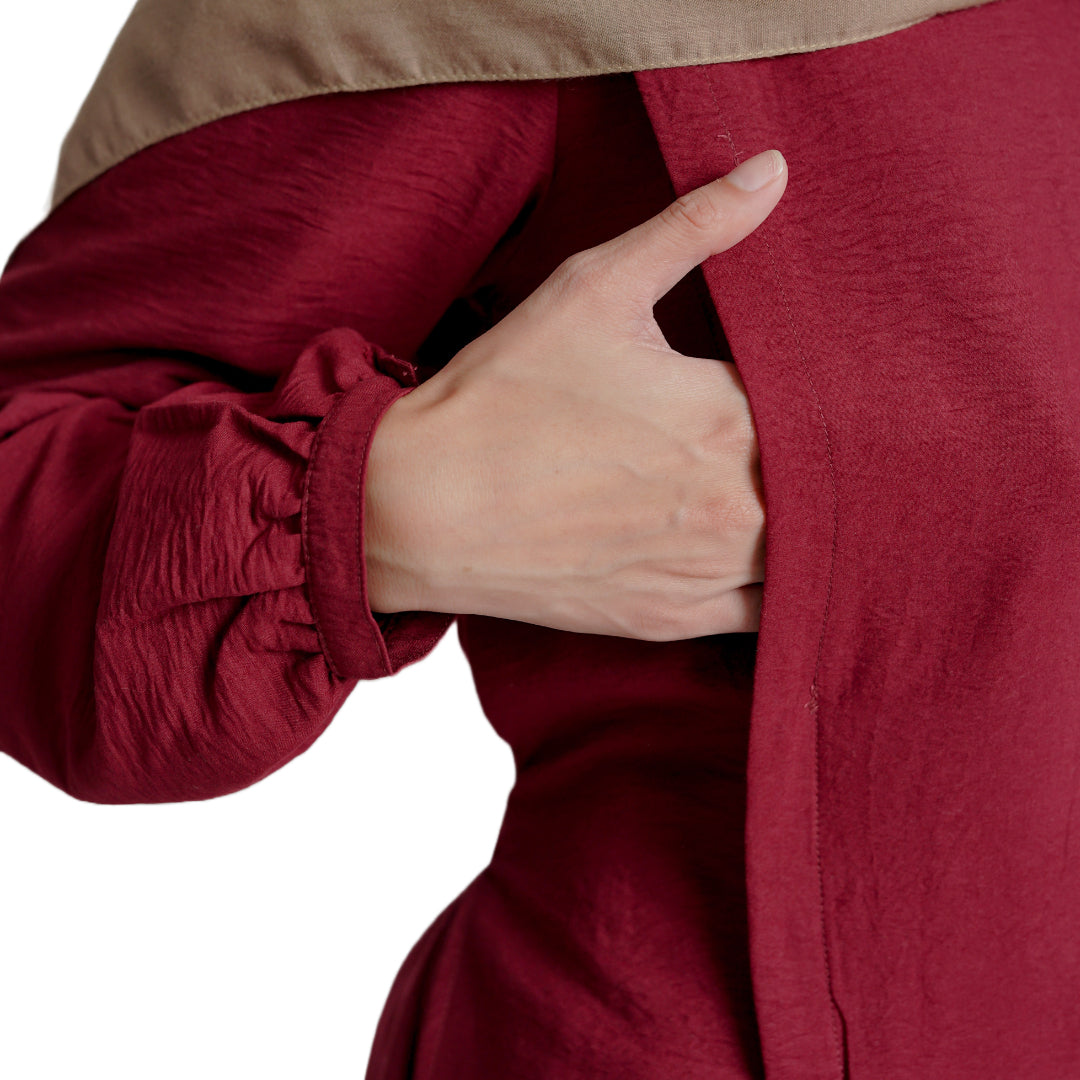 Elzatta Nursing Tunik Airflow - Maroon