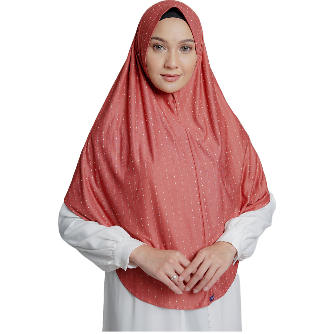 Bergo Athaya Polka - Teracotta