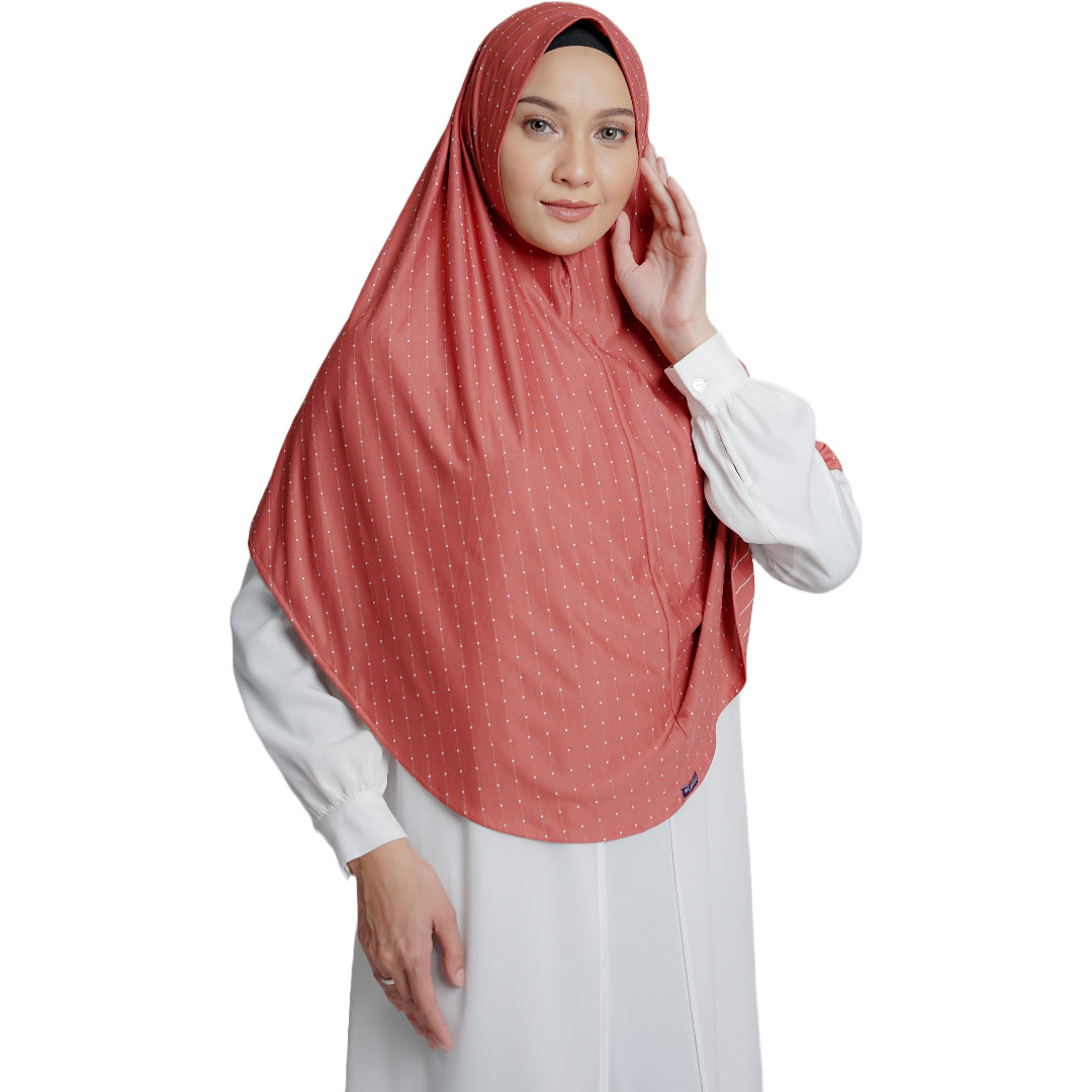 Bergo Athaya Polka - Teracotta