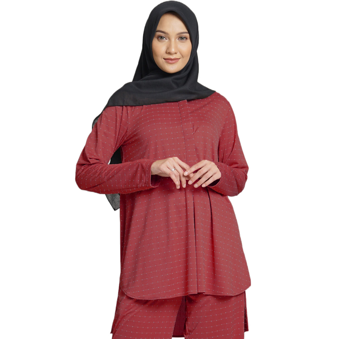Elzatta Tunik Polka - Maroon