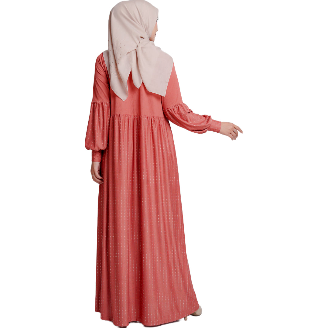 Elzatta Nursing Gamis Polka - Teracotta