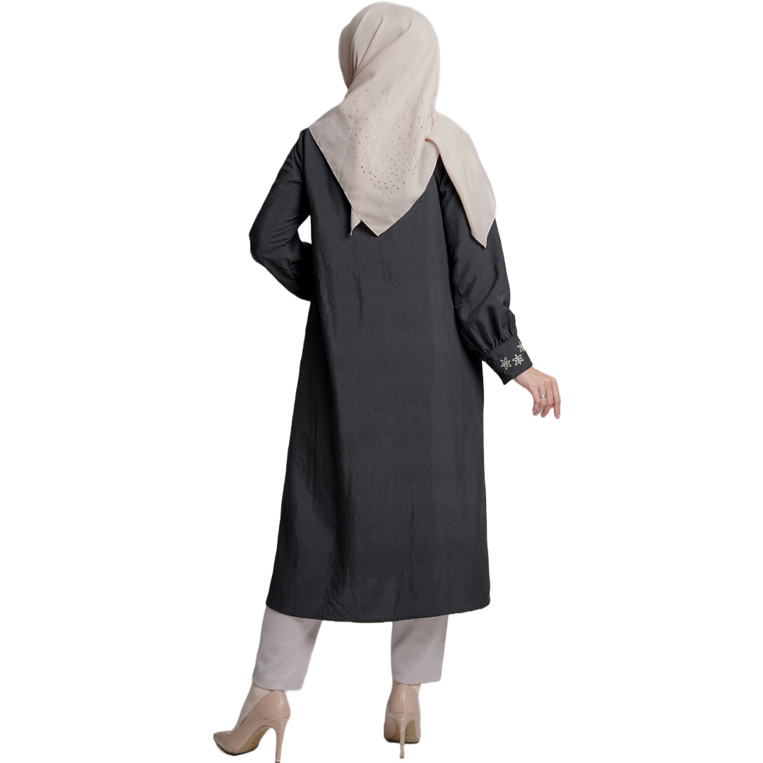 Elzatta Pleaty Midi Dress Series Airflow - Hitam