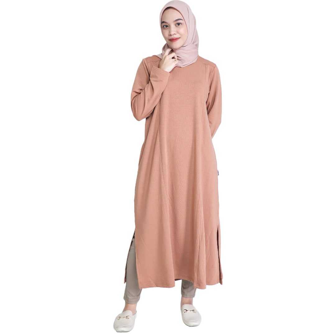 Elzatta Nursing Zippery Midi Dress Terry - Coksu