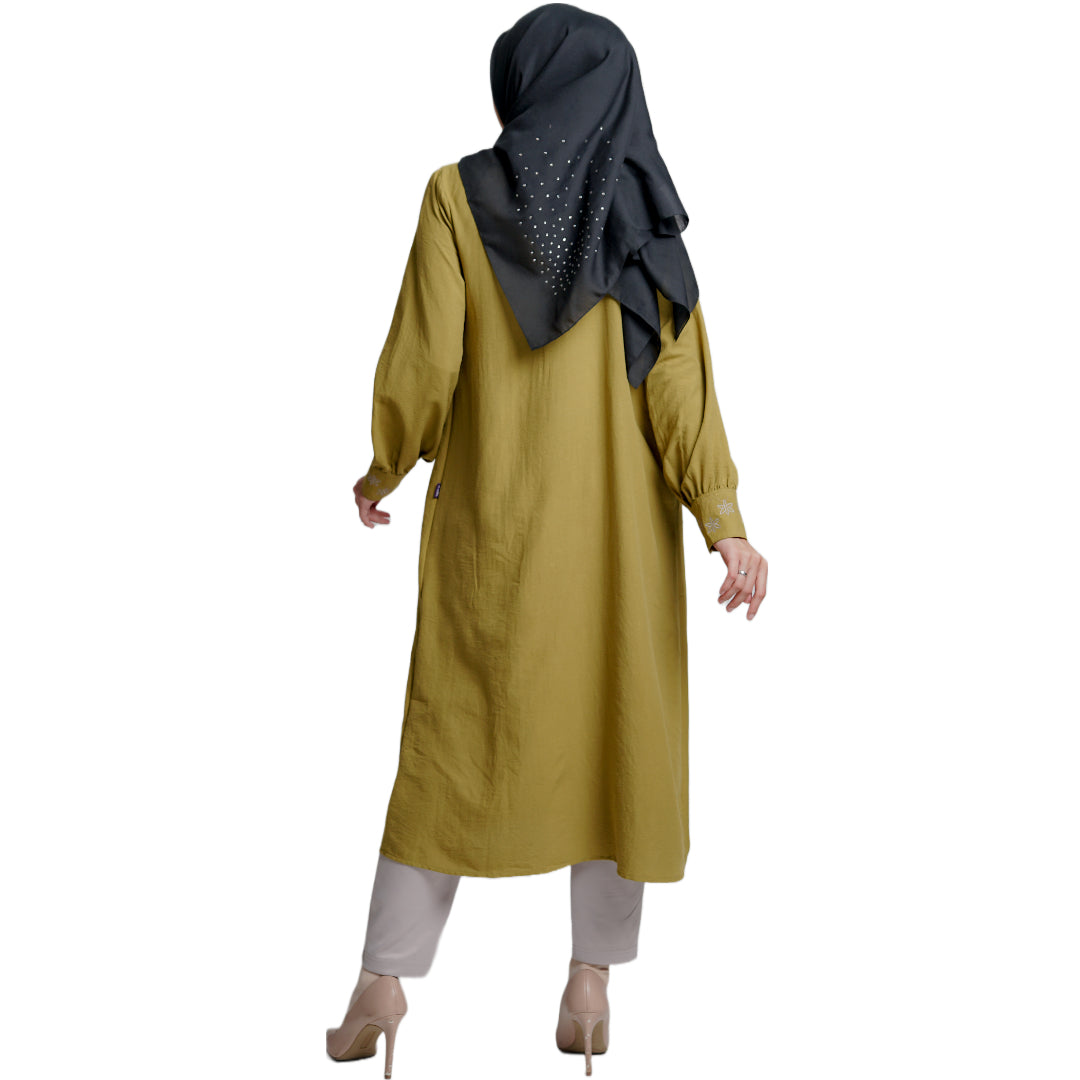 Elzatta Pleaty Midi Dress Series Airflow - Lime