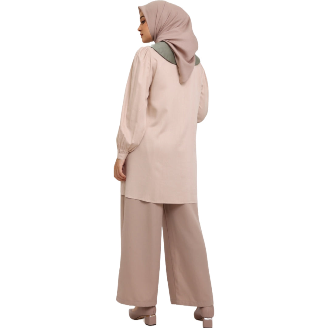 Elzatta Tunik Rayon Dua Warna - Cream