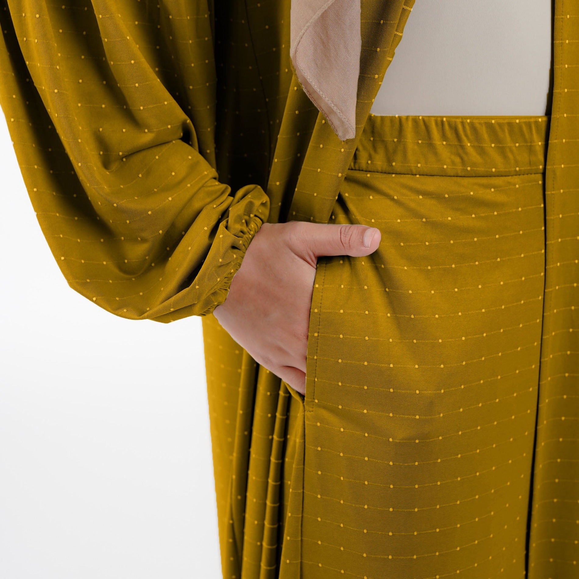 Celana Knit Polka - Mustard