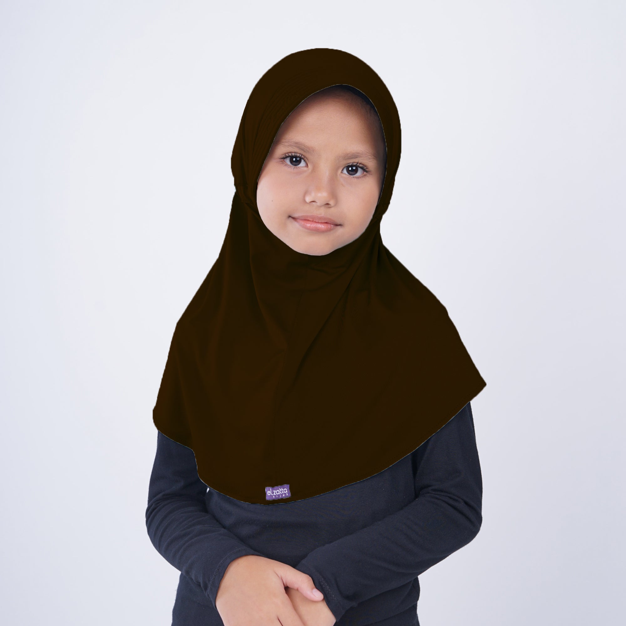 Elzatta Jilbab Anak Sahara Kids SR - Coklat Kopi
