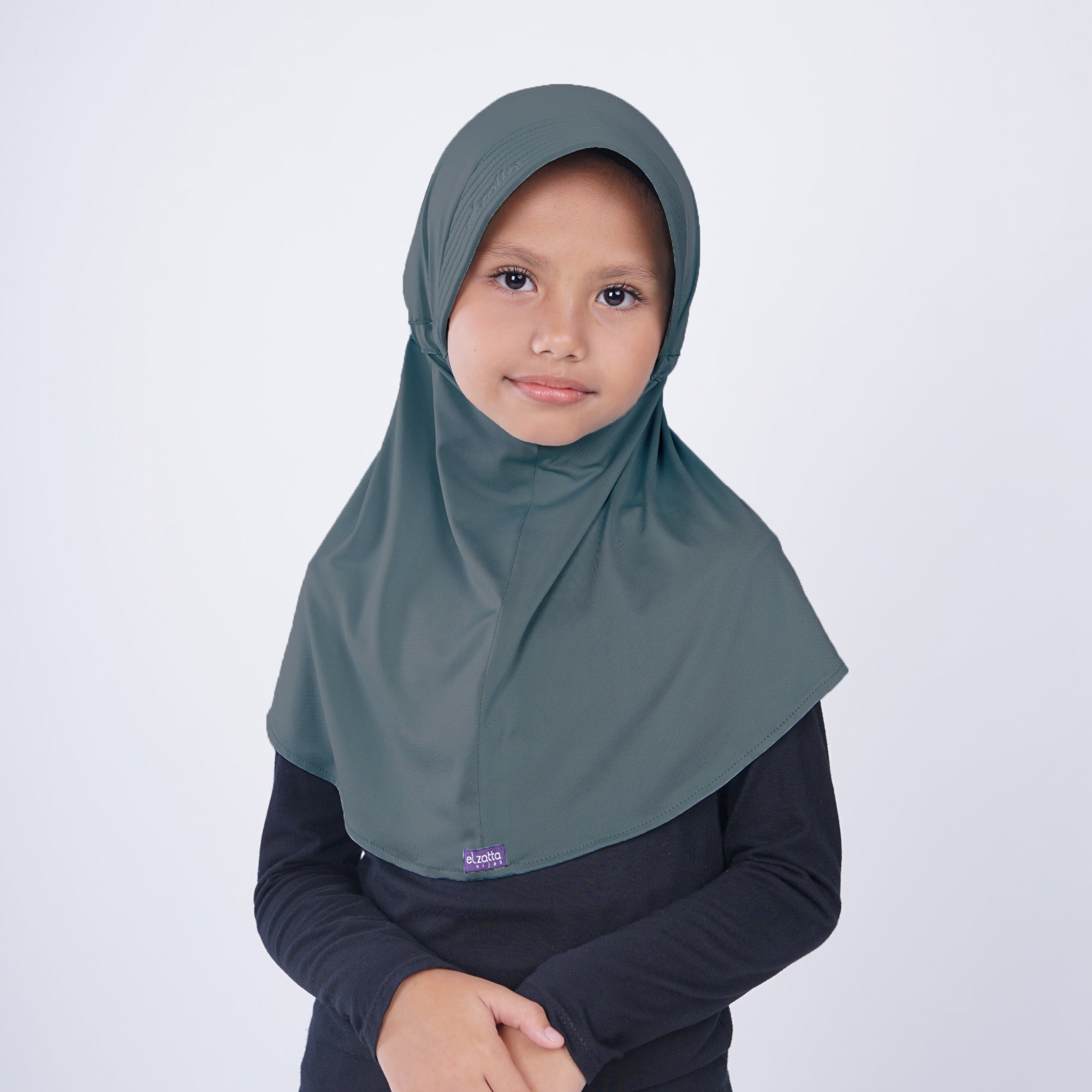 Elzatta Jilbab Anak Sahara Kids SR - Dark Grey