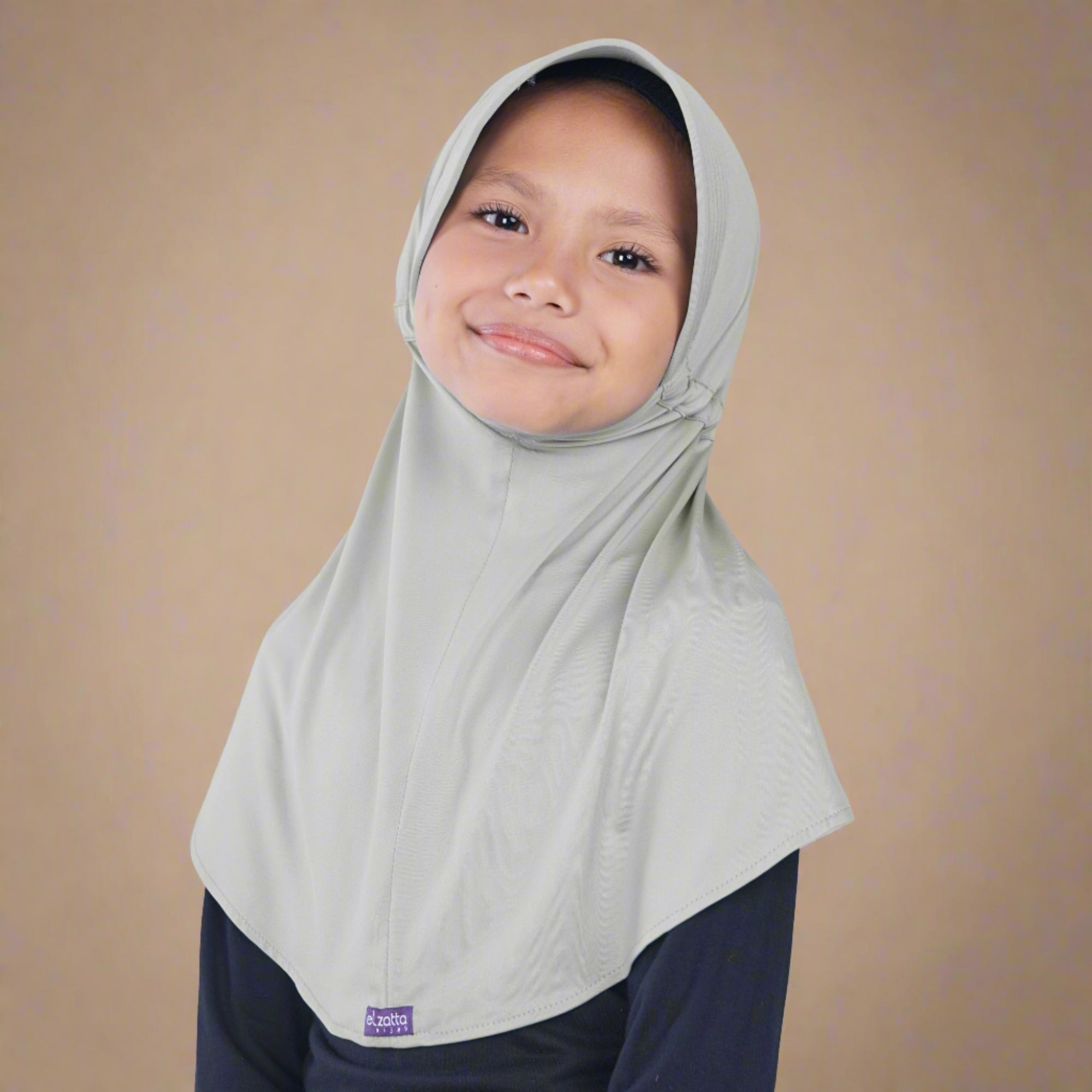 Elzatta Jilbab Anak Sahara Kids SR - Silver Grey