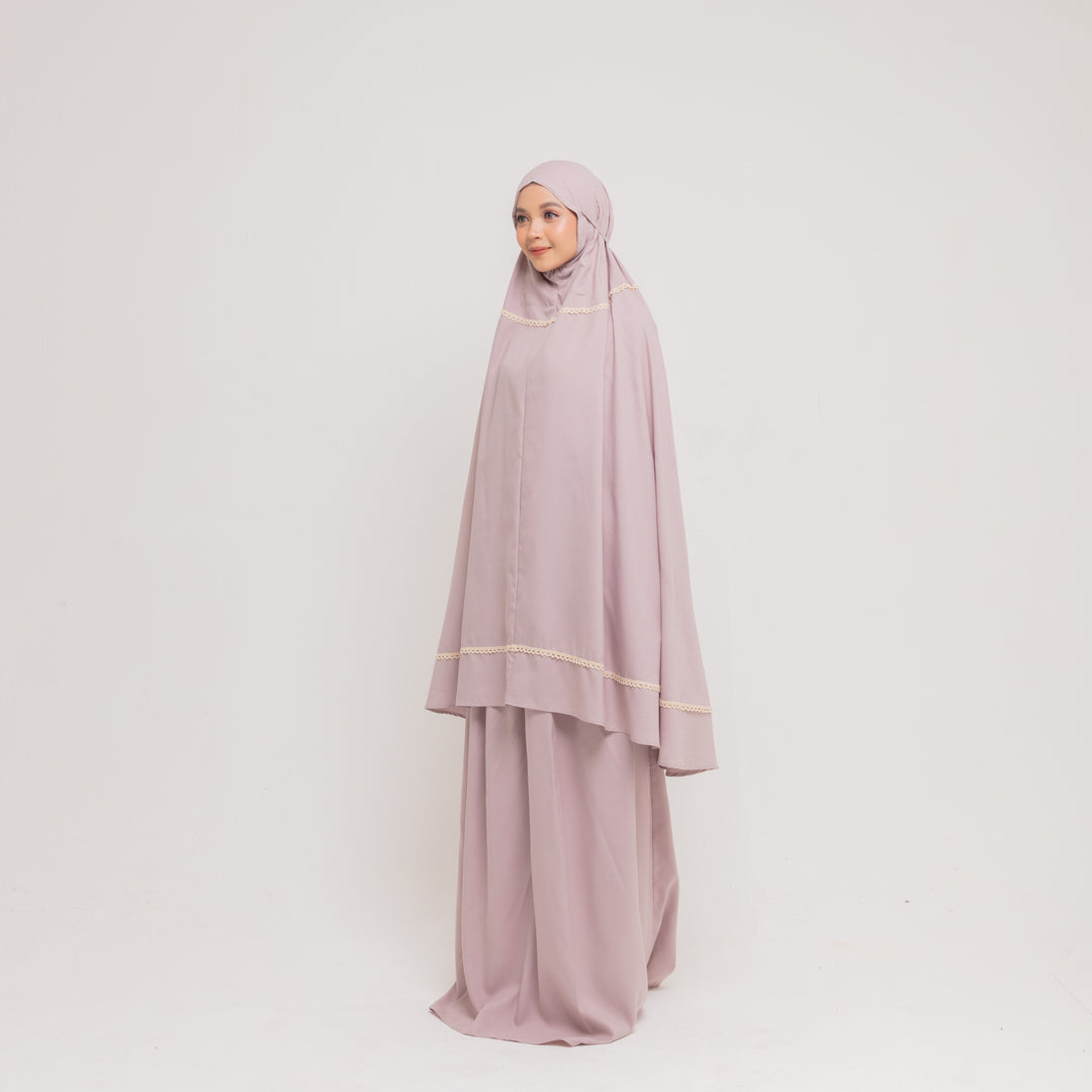 Mukena Katun Renda - Pink