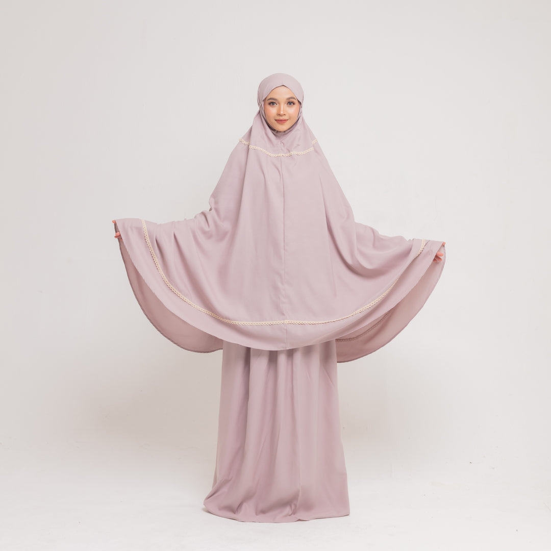 Mukena Katun Renda - Pink