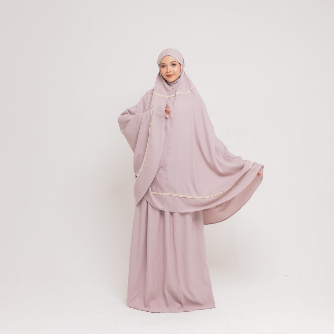 Mukena Katun Renda - Pink