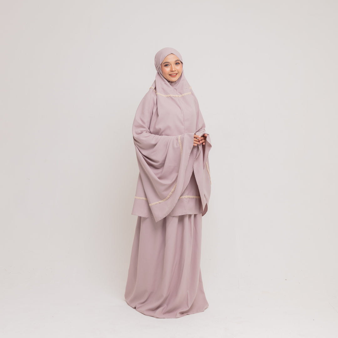 Mukena Katun Renda - Pink