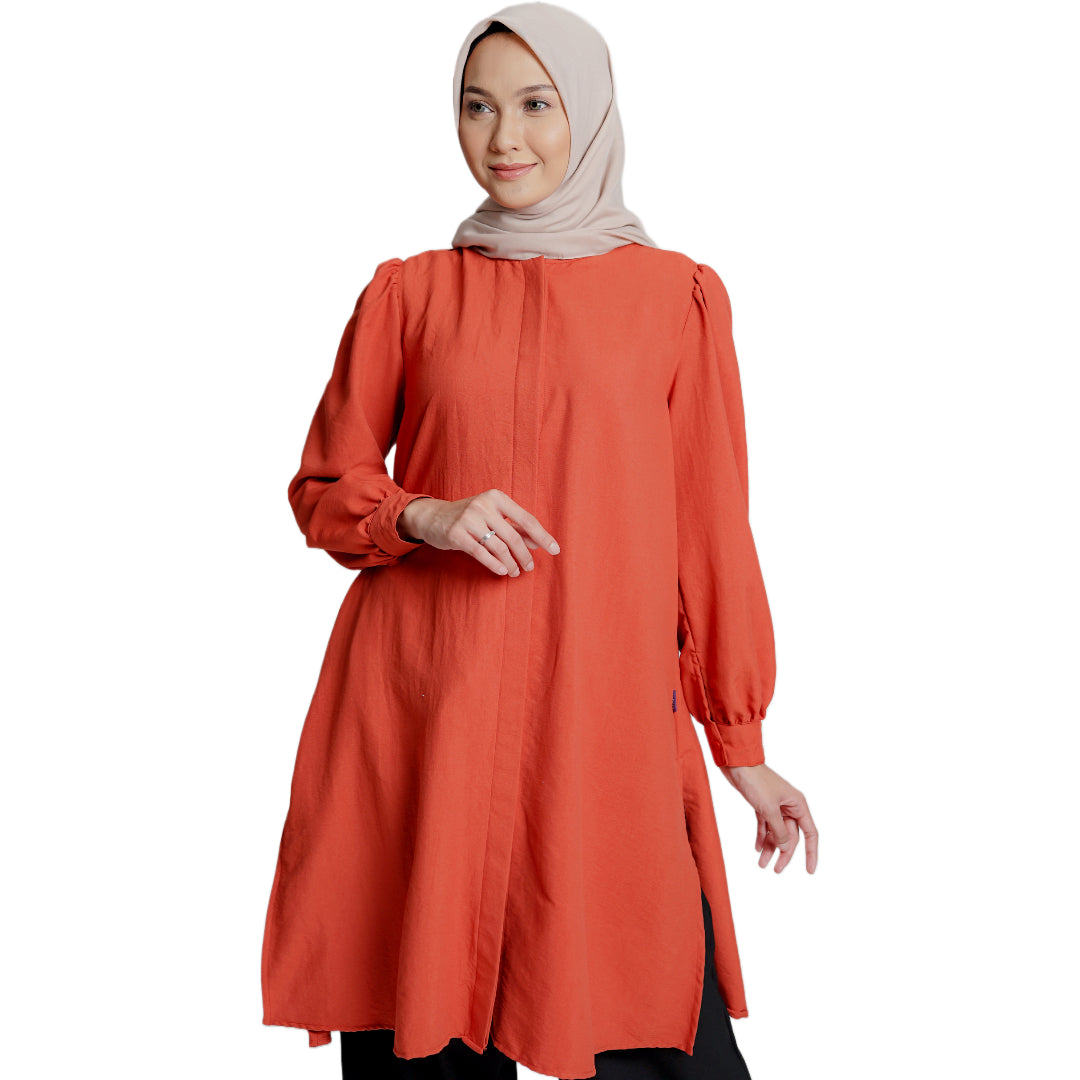 Elzatta Peasant Tunic Airflow -Teracotta