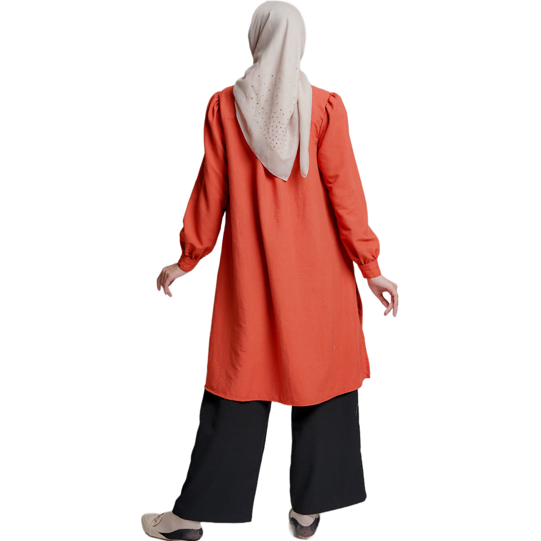 Elzatta Peasant Tunic Airflow -Teracotta
