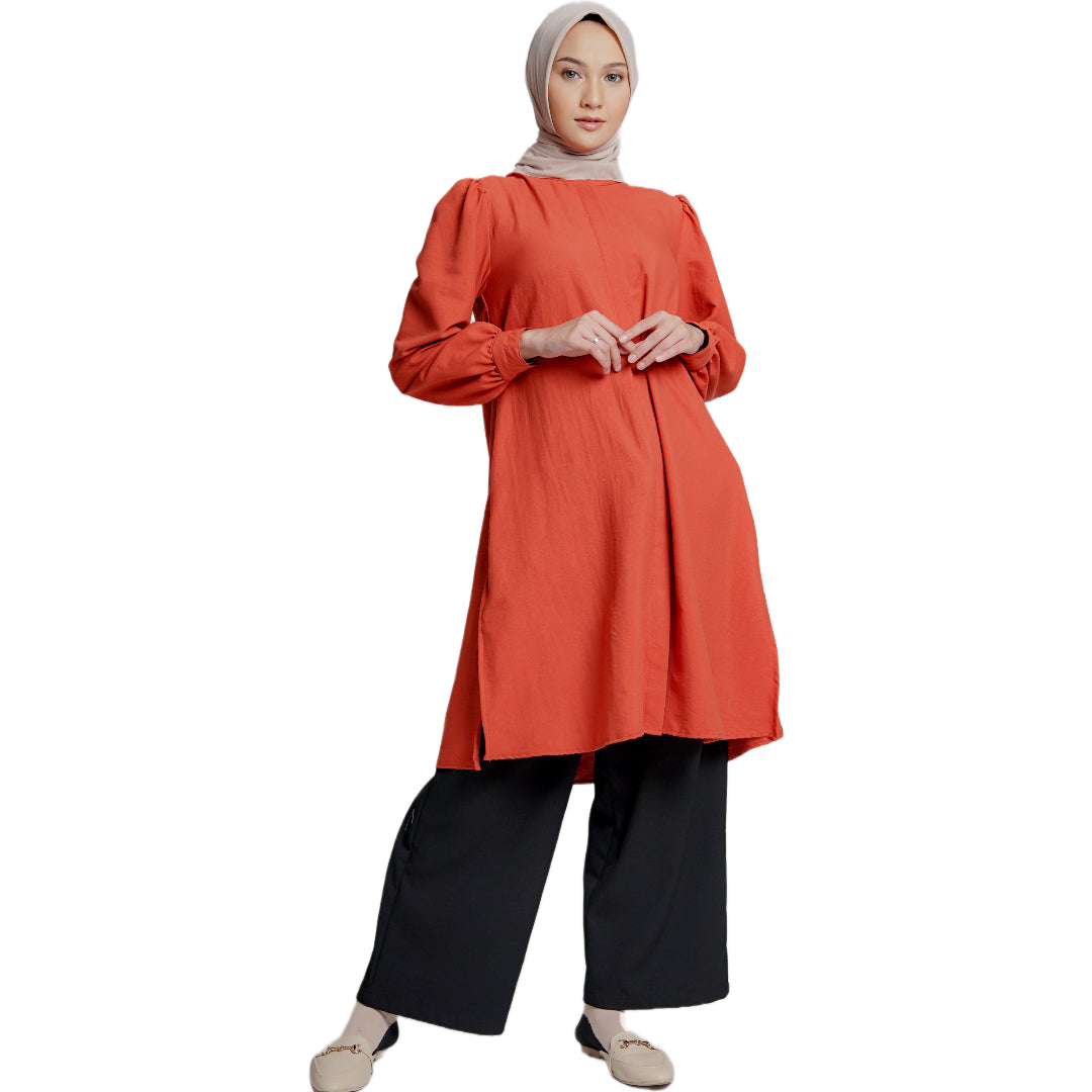 Elzatta Peasant Tunic Airflow -Teracotta