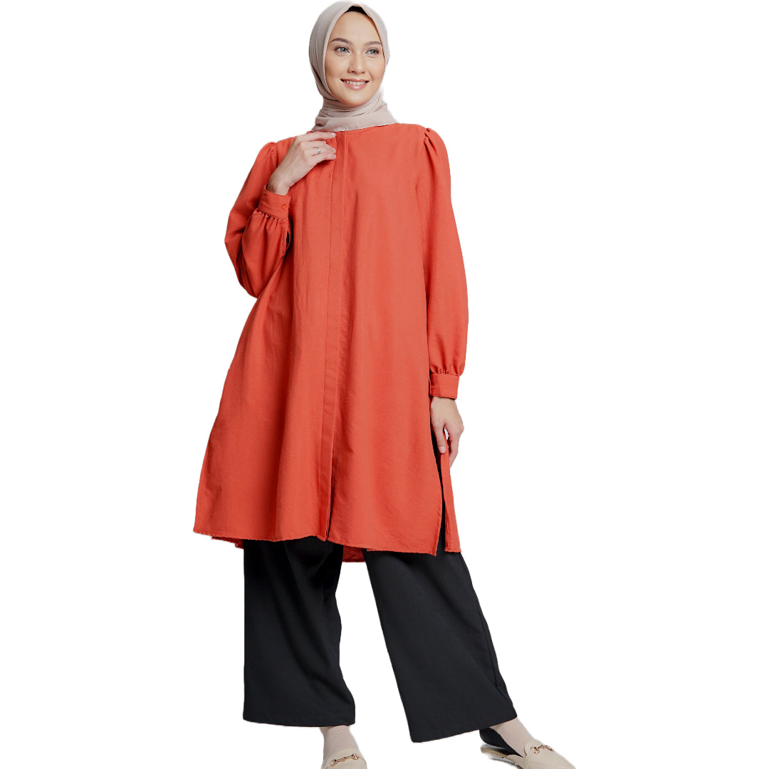 Elzatta Peasant Tunic Airflow -Teracotta