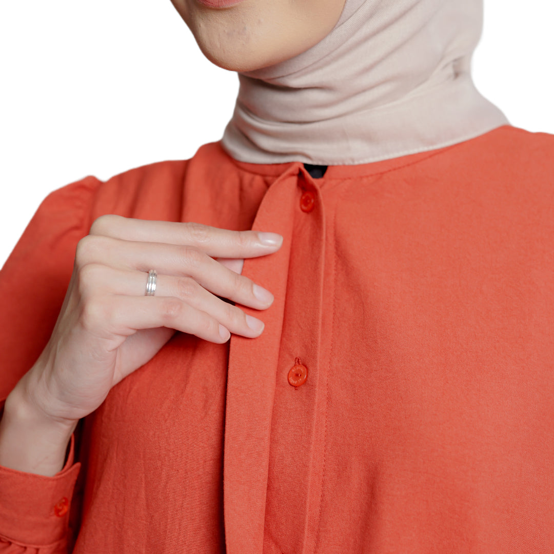 Elzatta Peasant Tunic Airflow -Teracotta