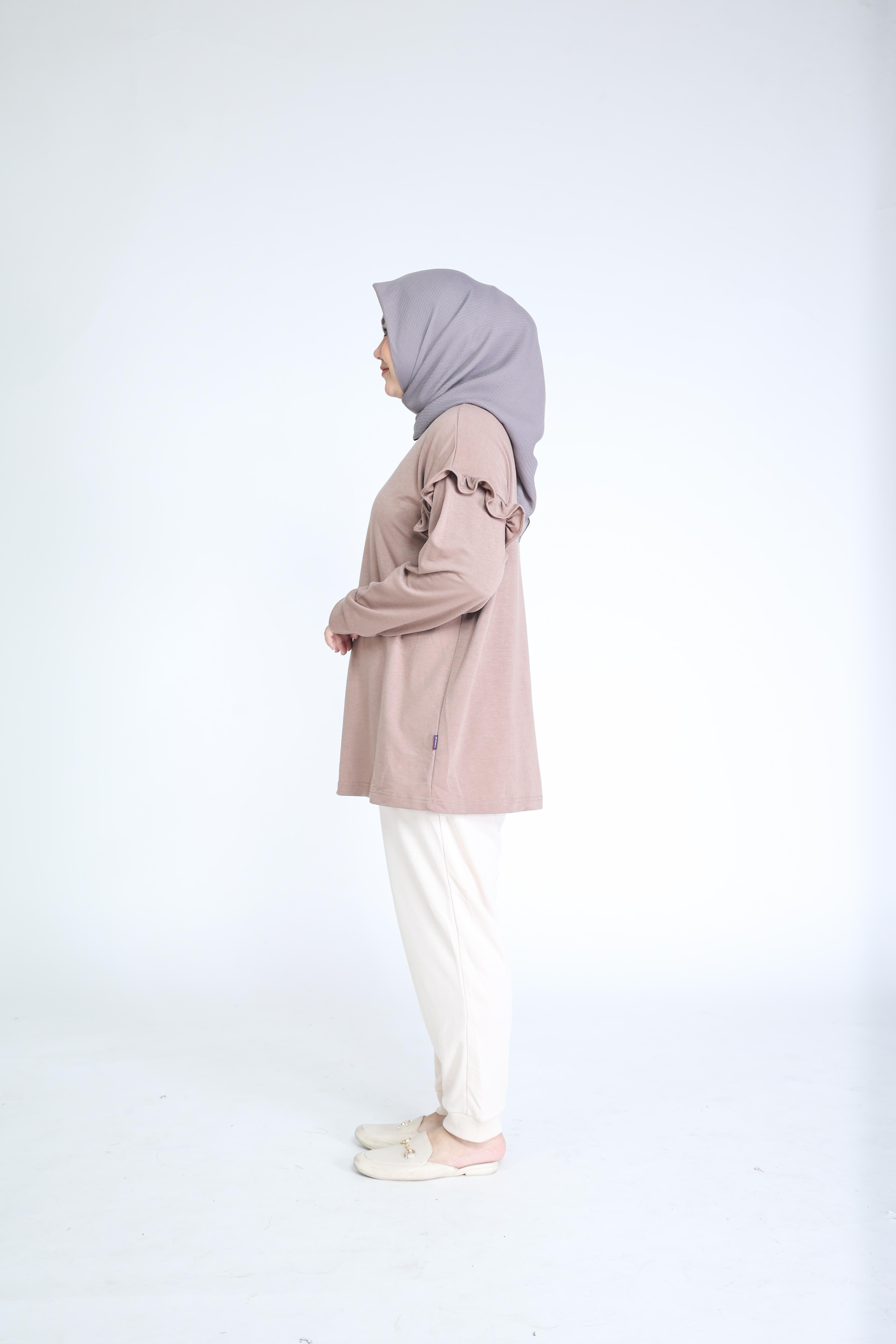 Elzatta Tunic Frills Terry - Khaky