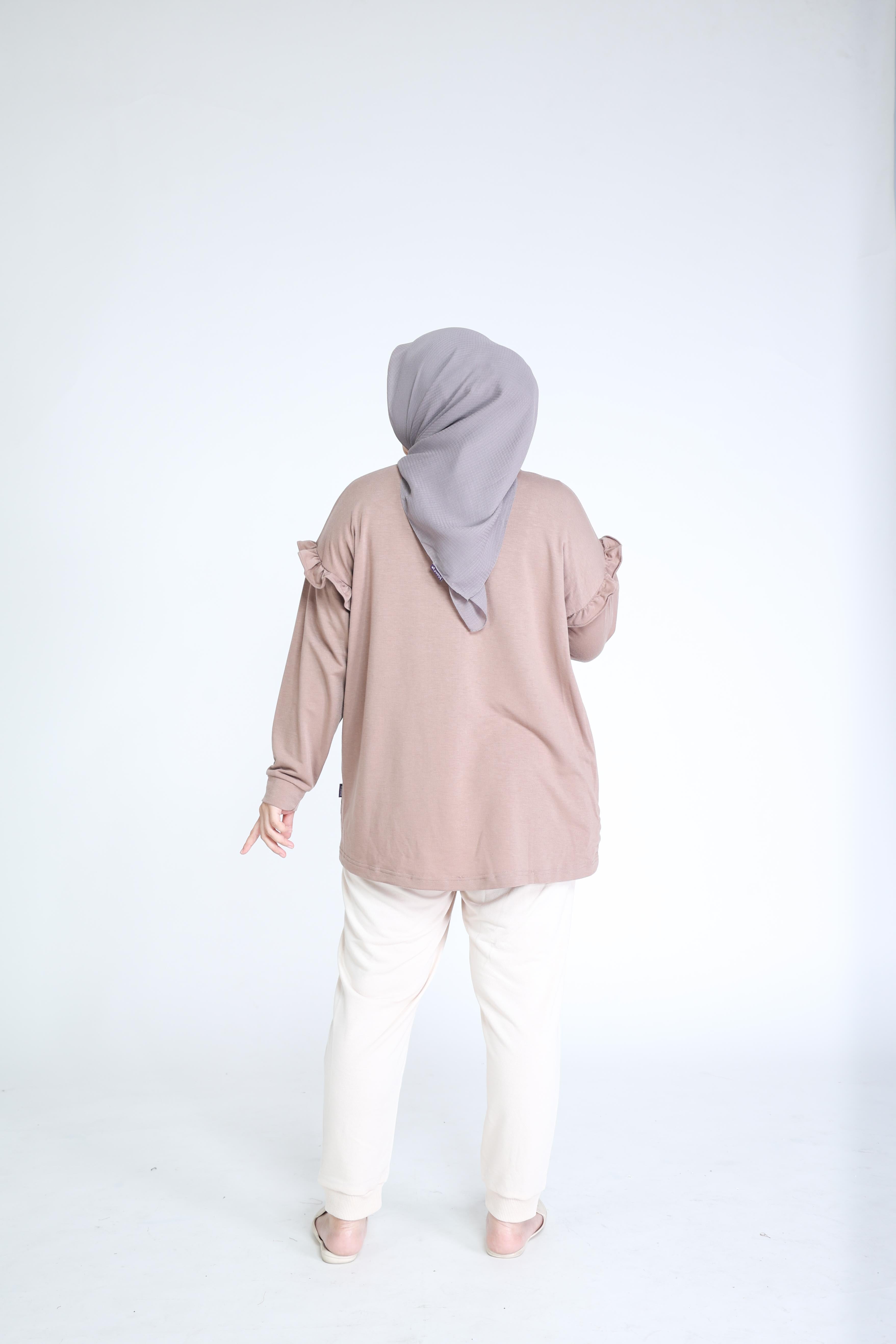Elzatta Tunic Frills Terry - Khaky