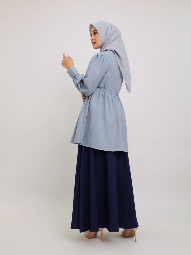 Elzatta Tunik Plaket Bordir Airflow - Biru