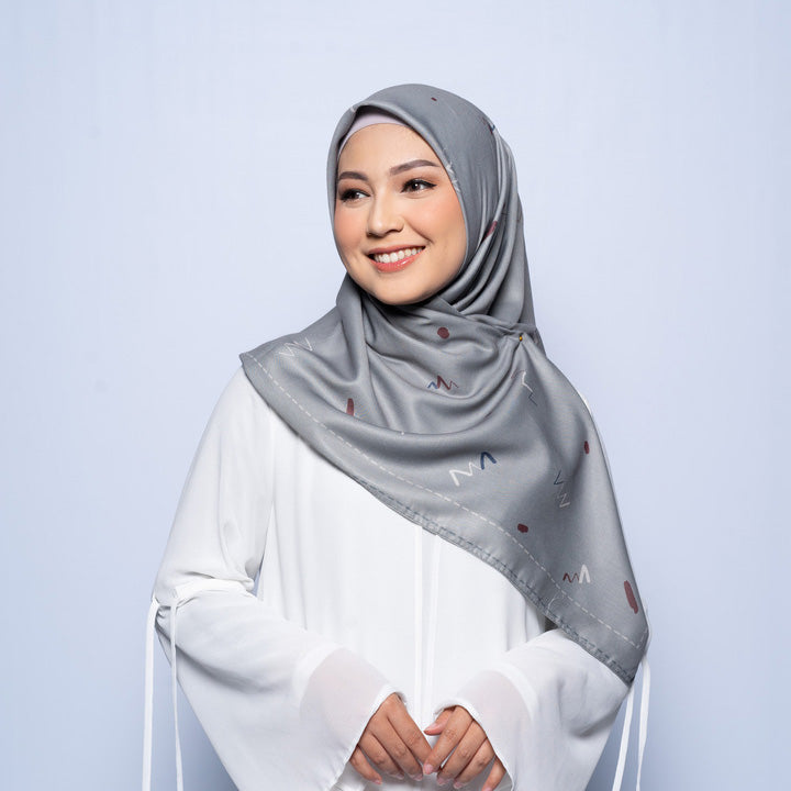 Elzatta Scarf Kaila Rania - Silver Grey